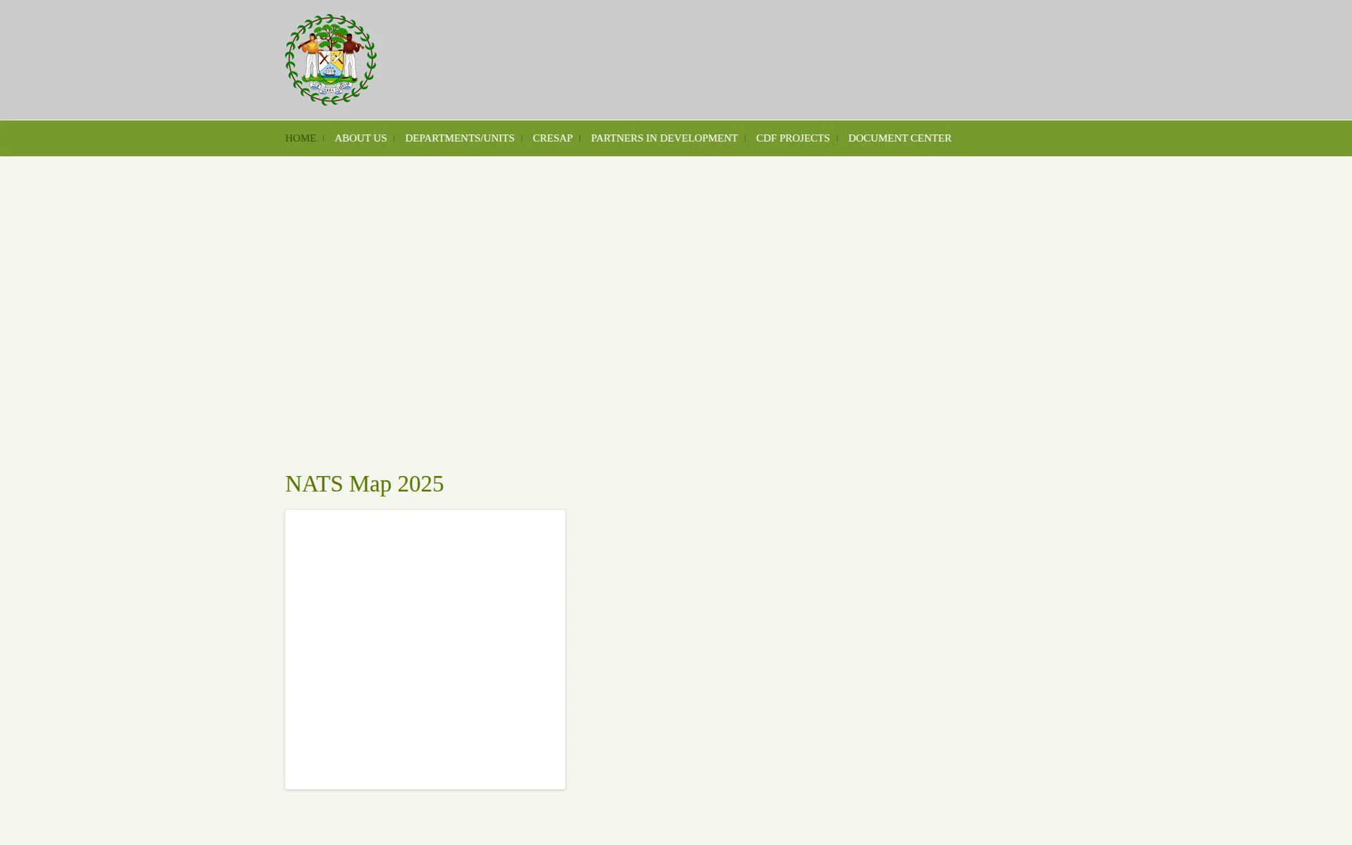 agriculture.gov.bz 主页截图