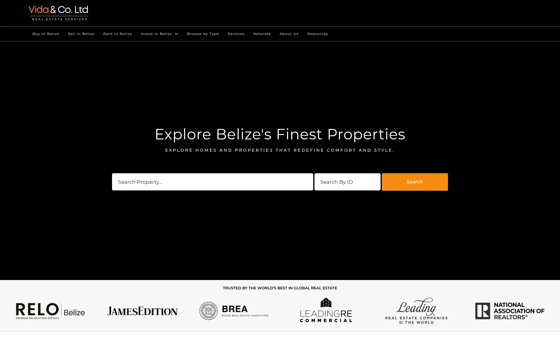 vidarealty.bz 主页截图