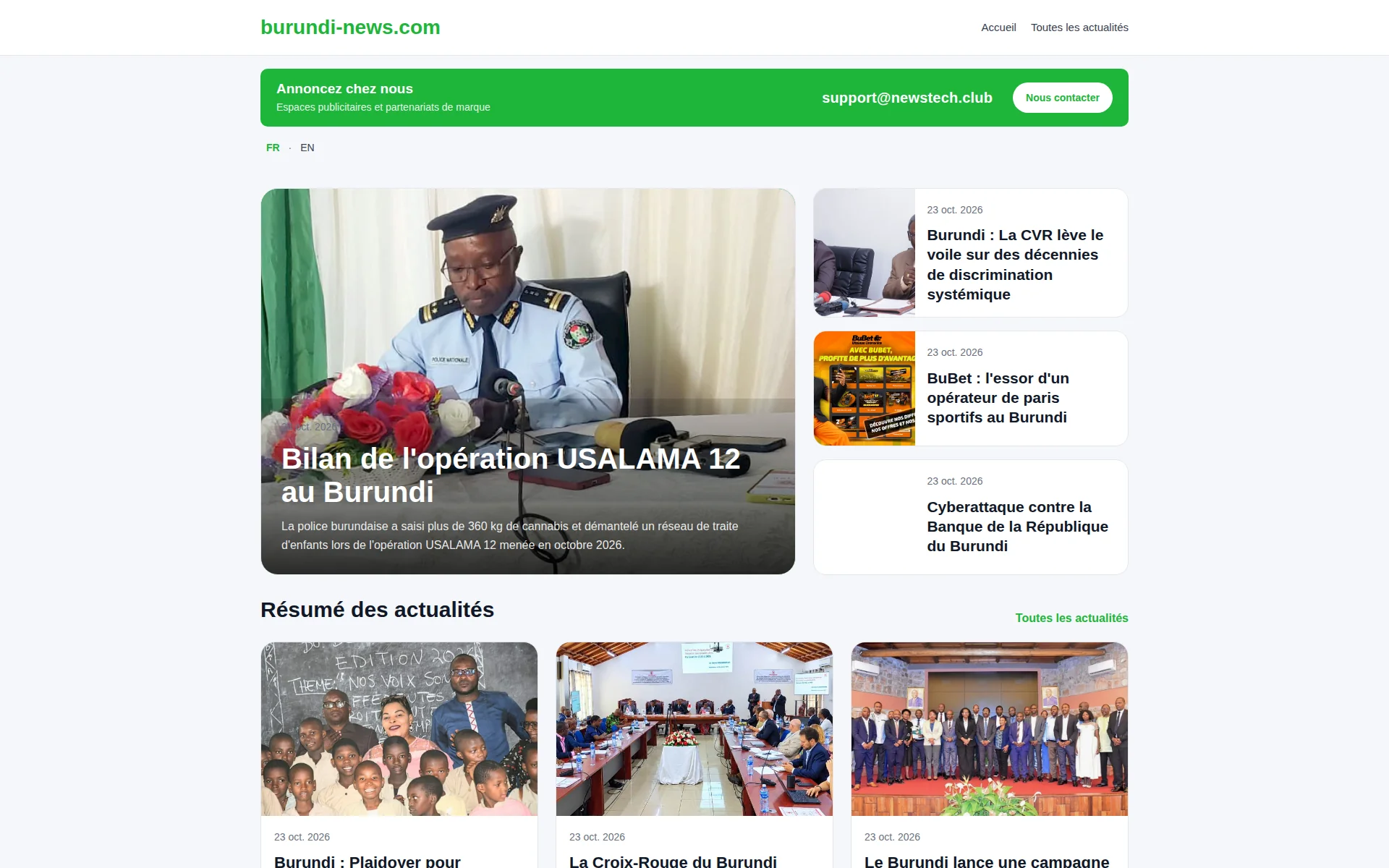 burundi-news.com 主页截图