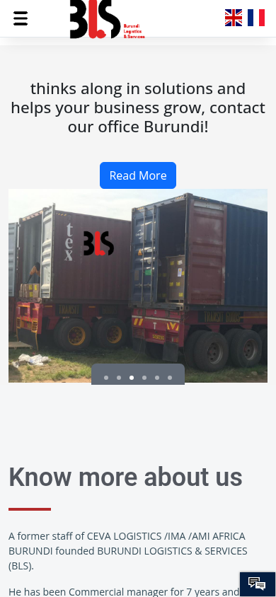 burundilogistics.com 主页截图