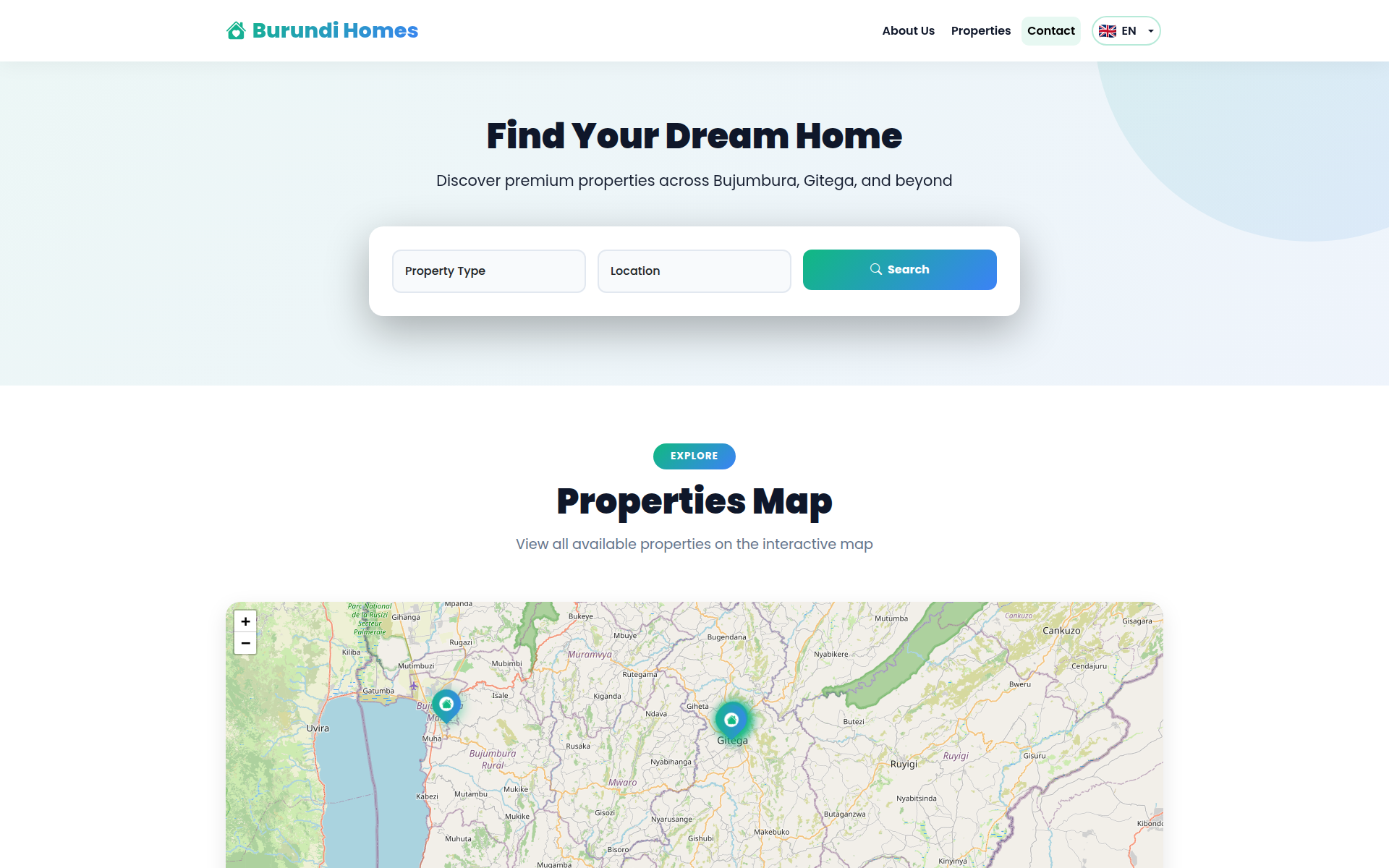 burundihomes.com 主页截图