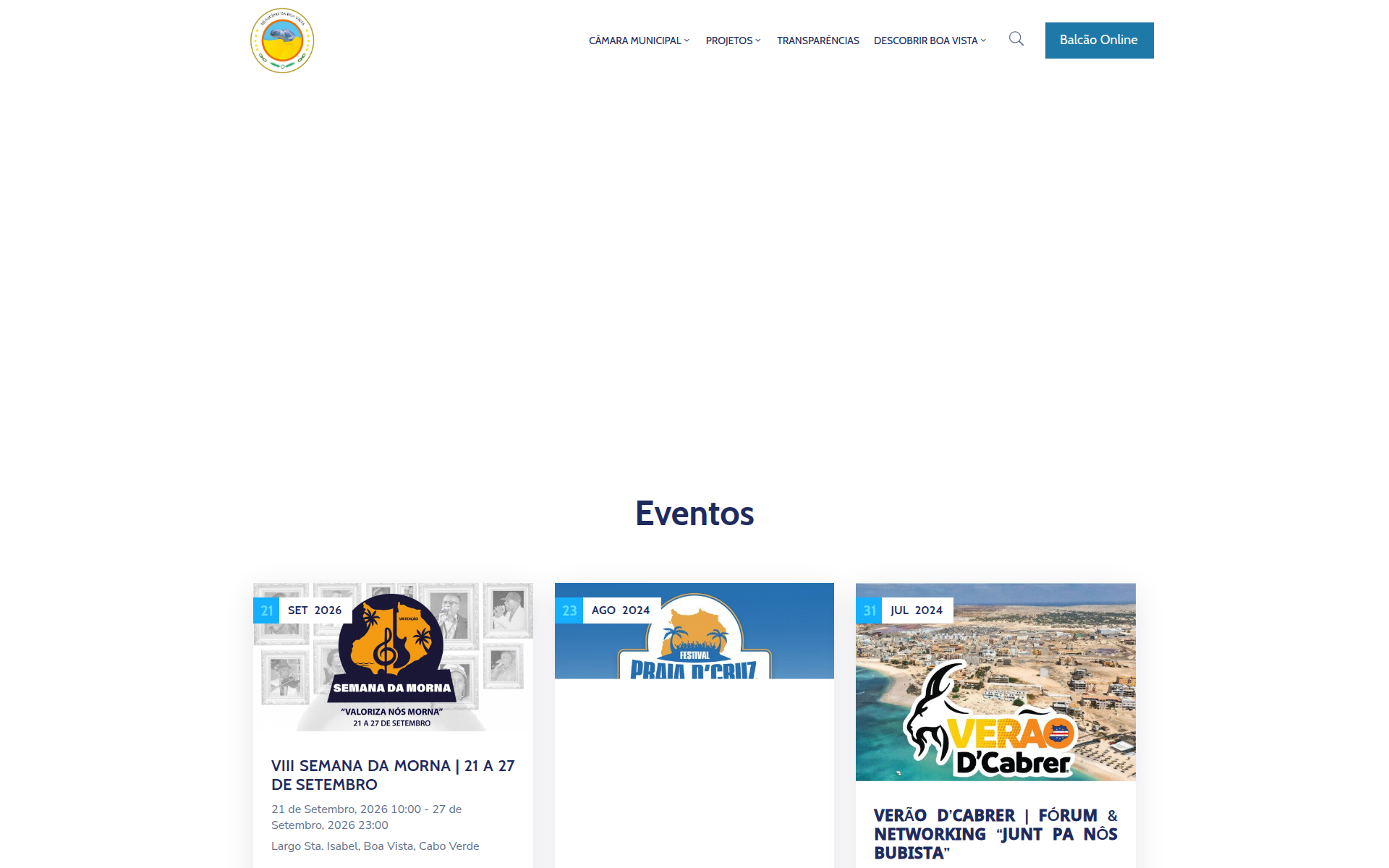municipiodaboavista.cv 主页截图