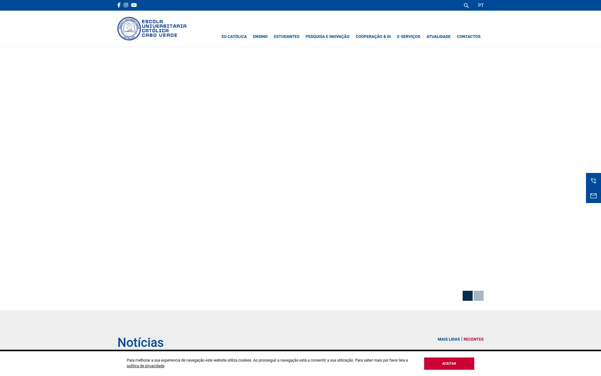 eucatolica.edu.cv 主页截图