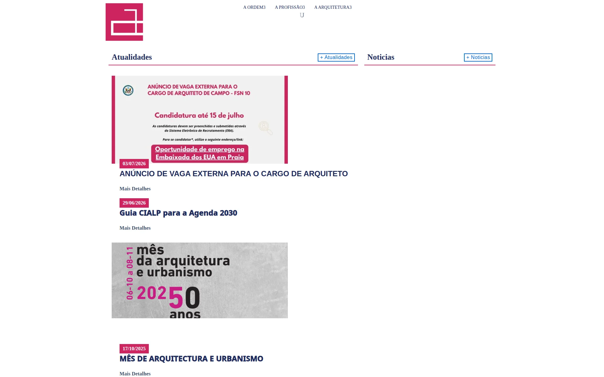 arquitectos.org.cv 主页截图