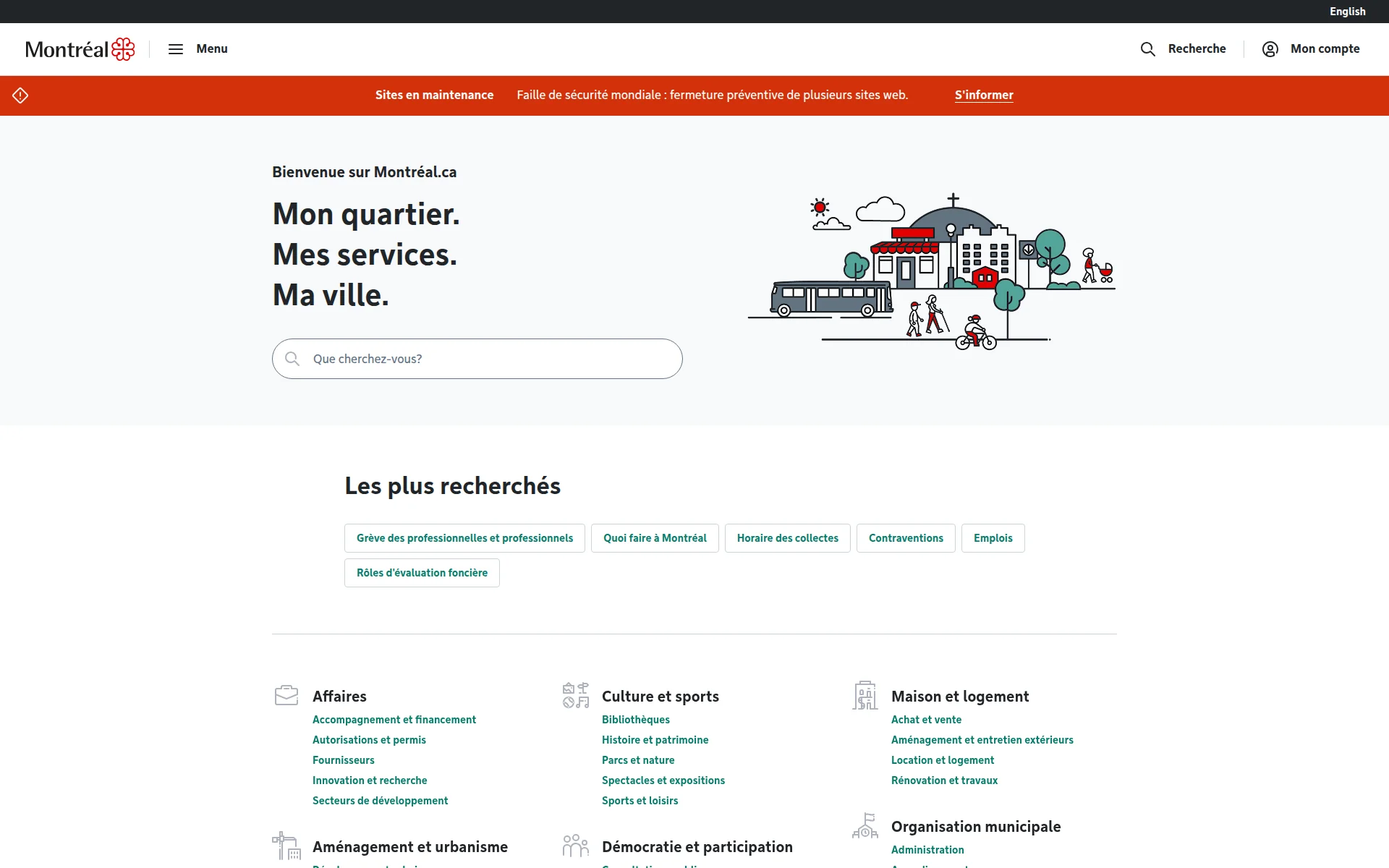 montreal.ca 主页截图