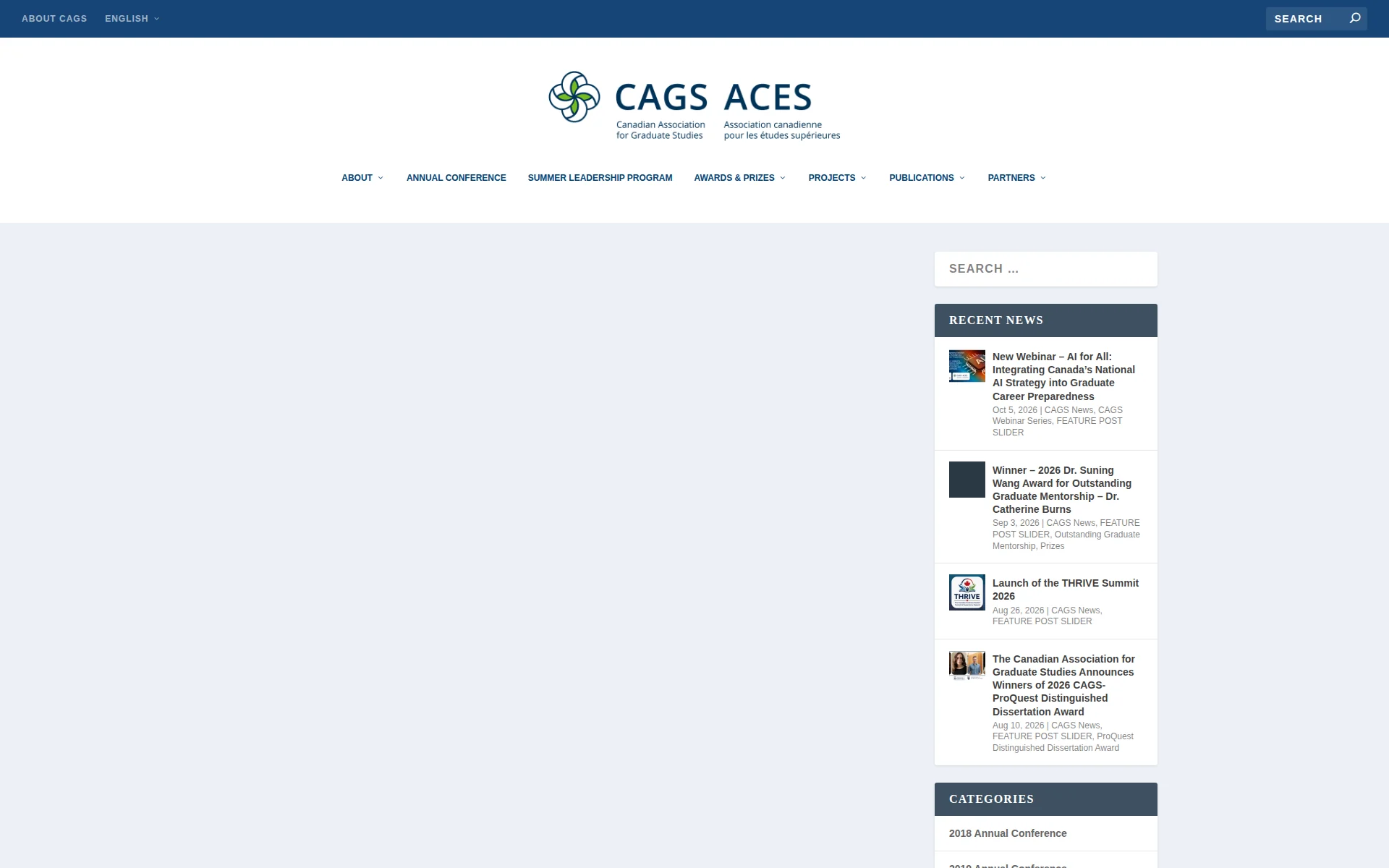 cags.ca 主页截图