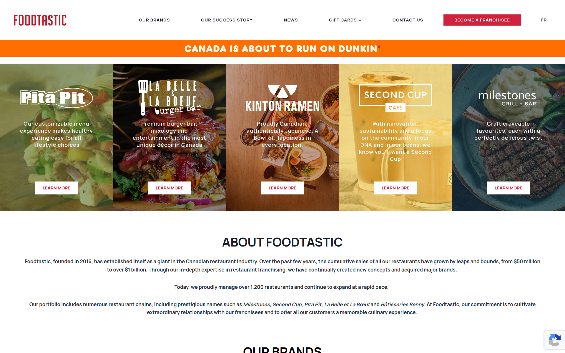 foodtastic.ca 主页截图