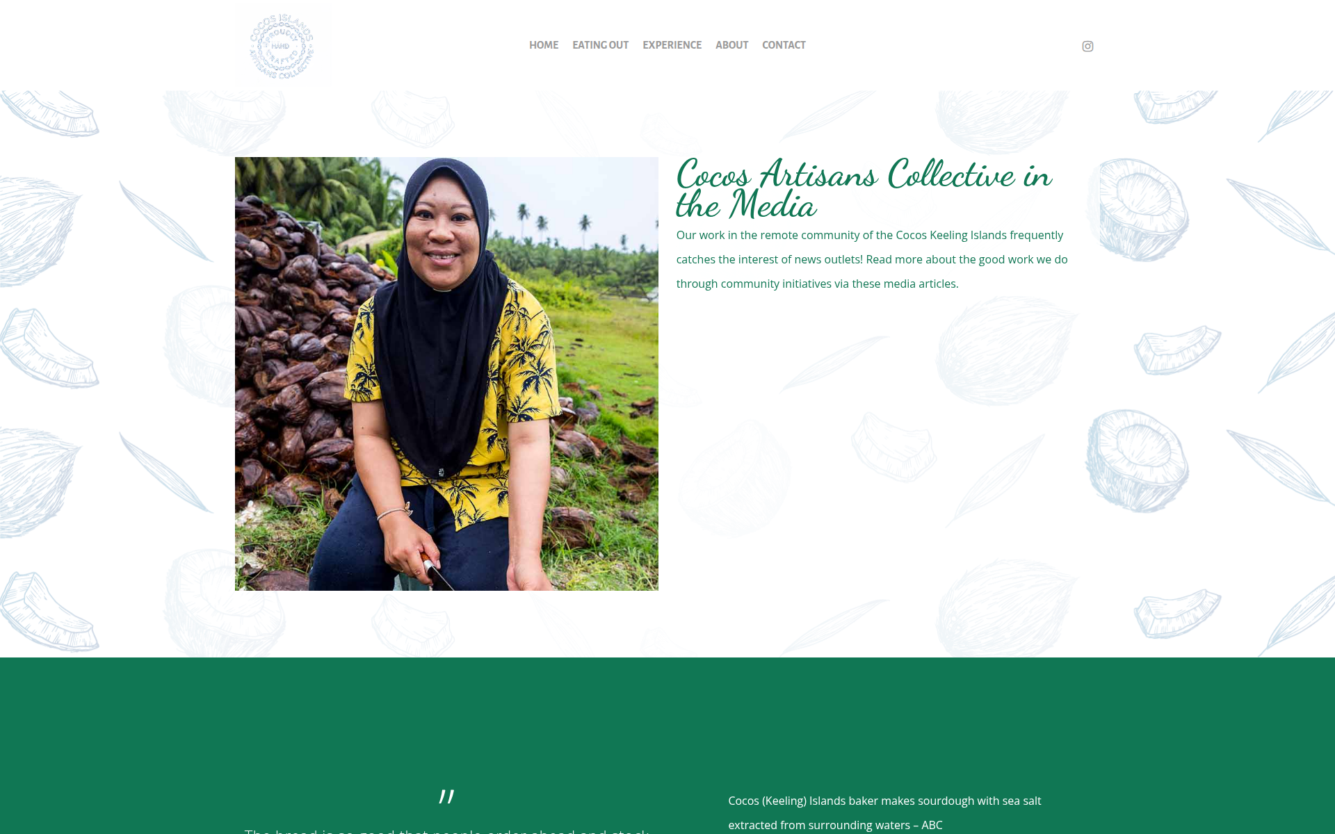 cocosartisanscollective.com.au 主页截图