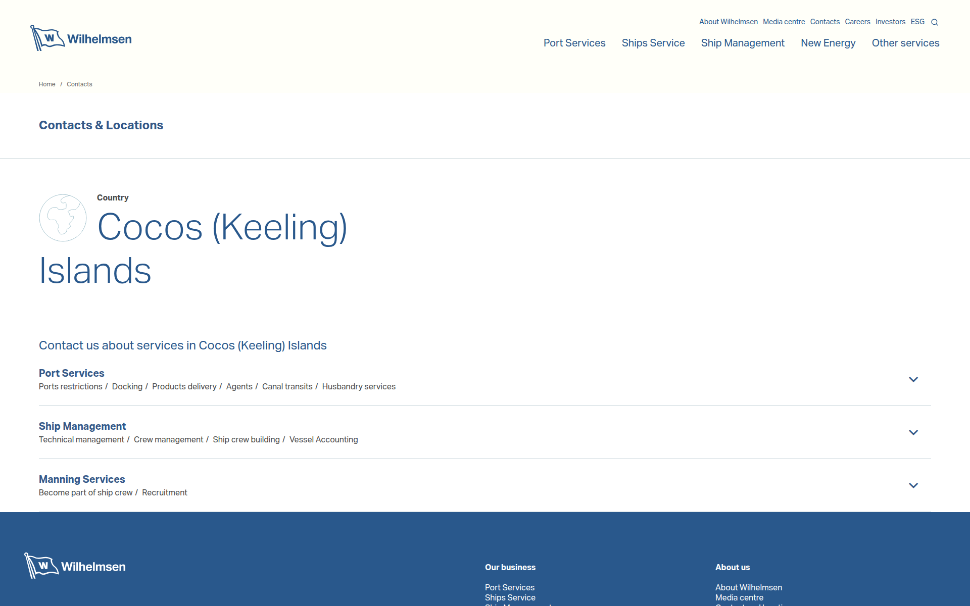 wilhelmsen.com 主页截图