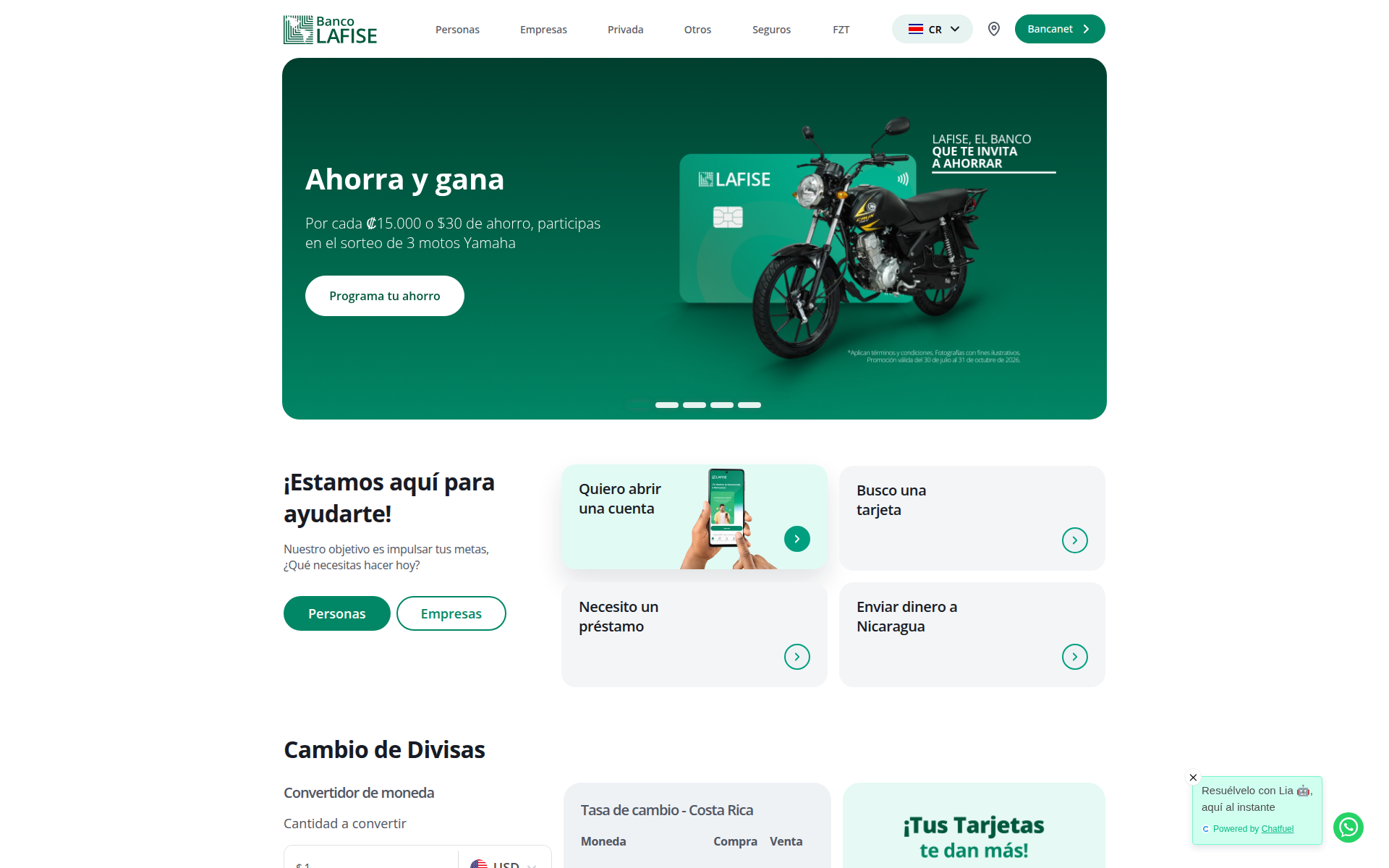 lafise.com 主页截图