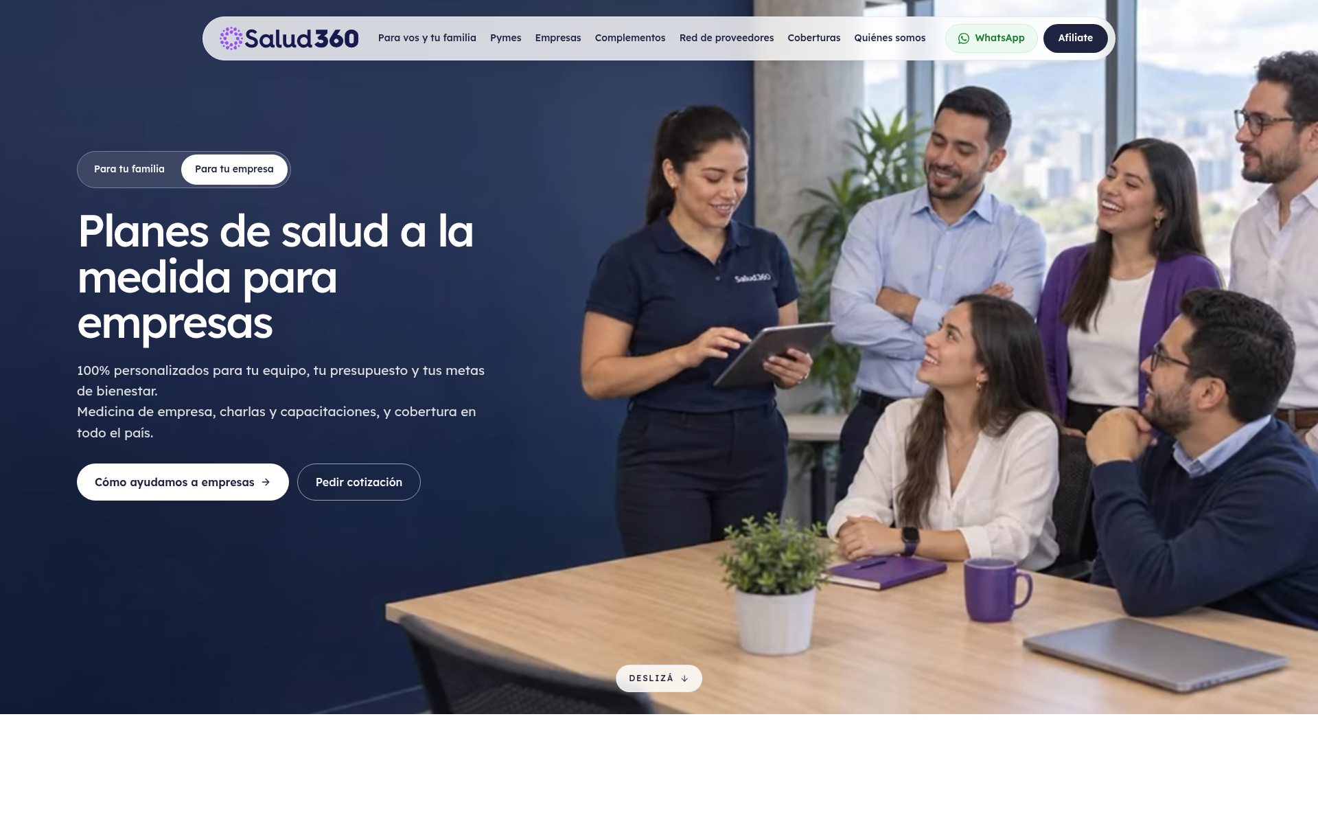 salud360.cr 主页截图