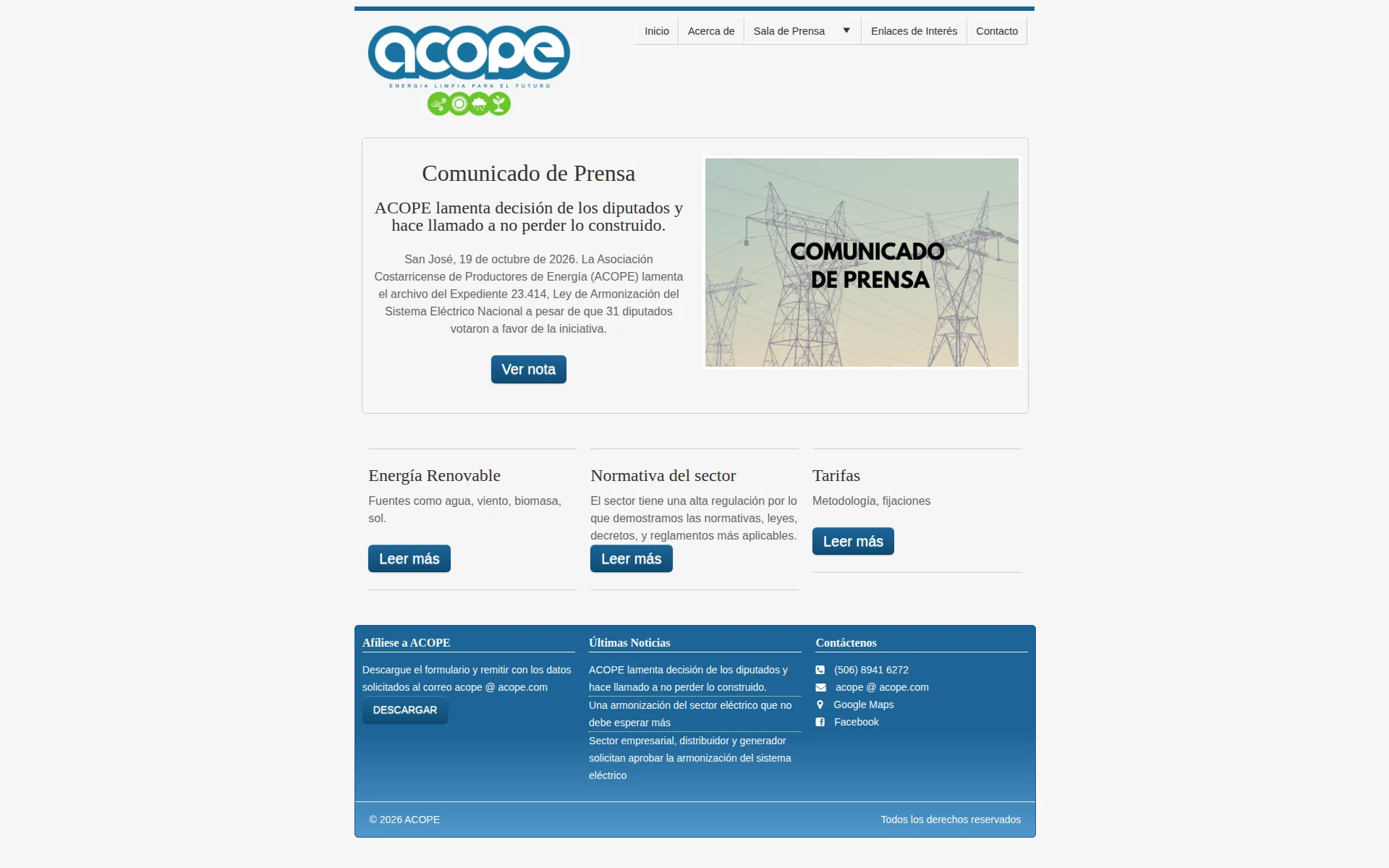 acope.com 主页截图