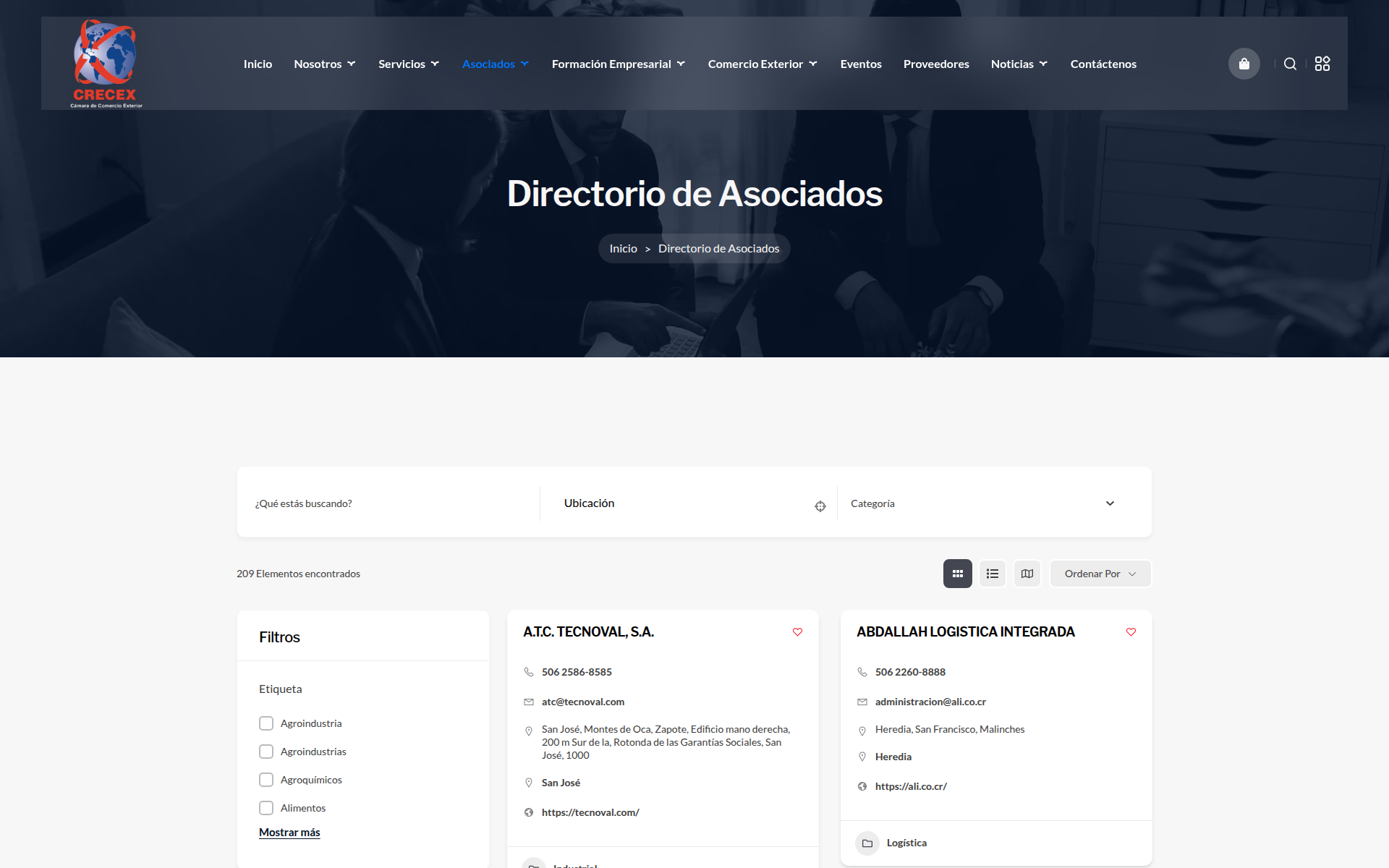 crecex.com 主页截图