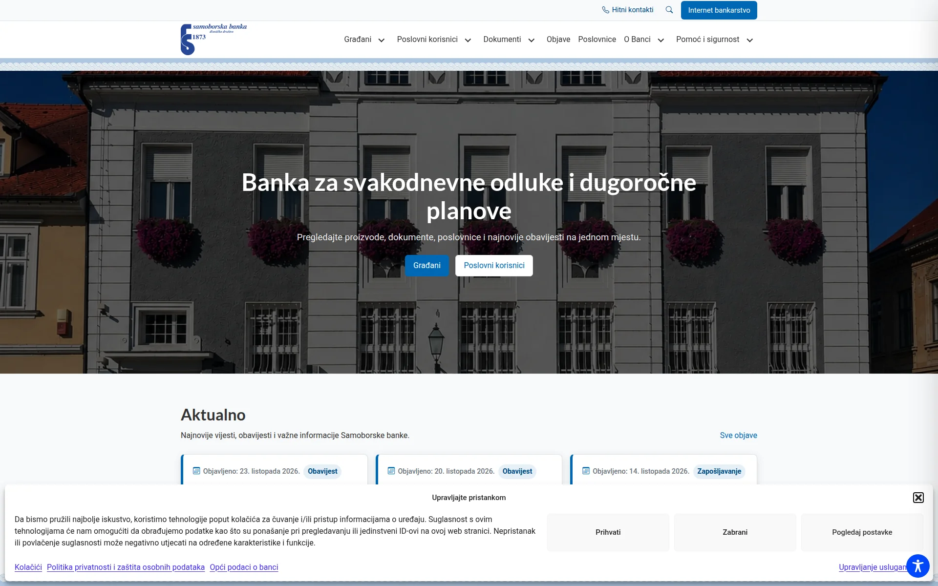 sabank.hr 主页截图
