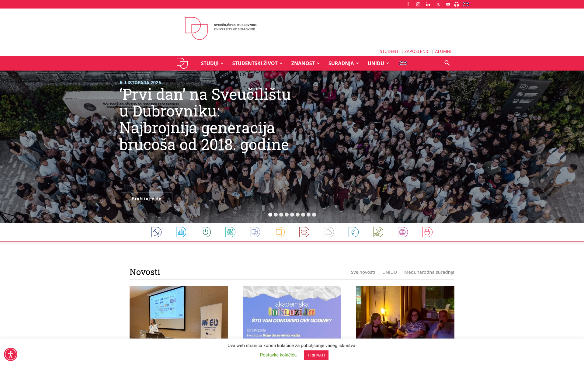 unidu.hr 主页截图