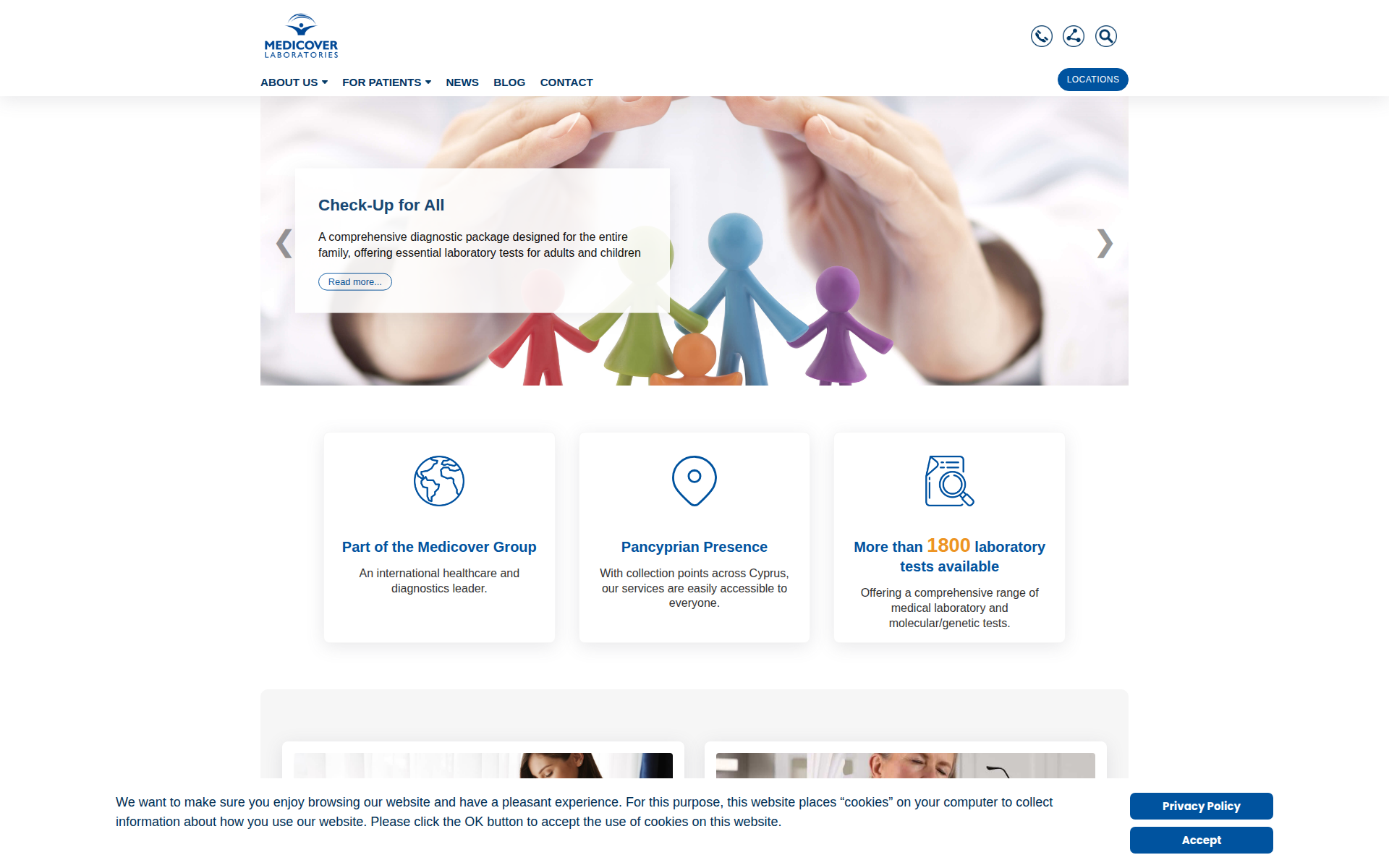 medicover.cy 主页截图