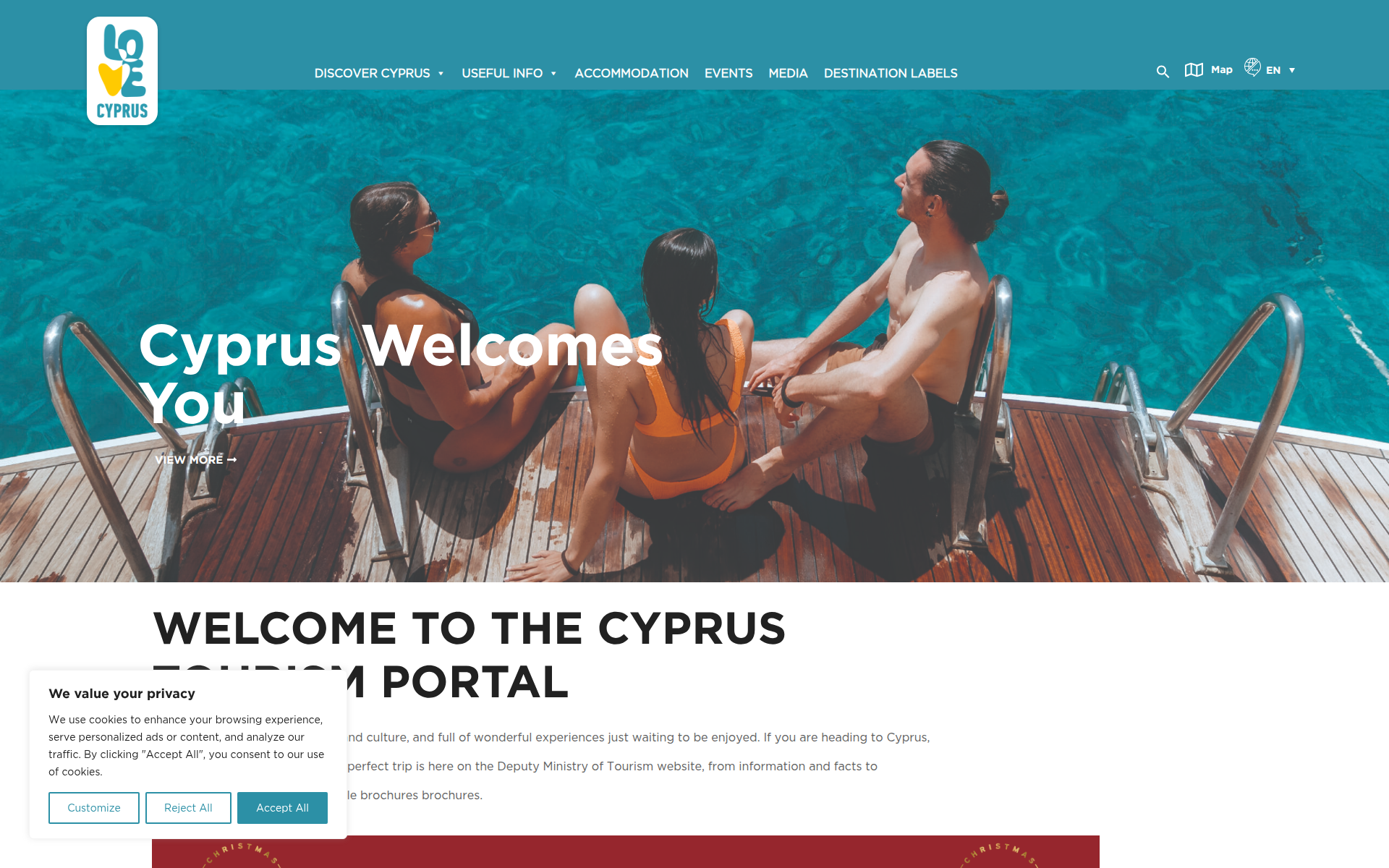 visitcyprus.com 主页截图