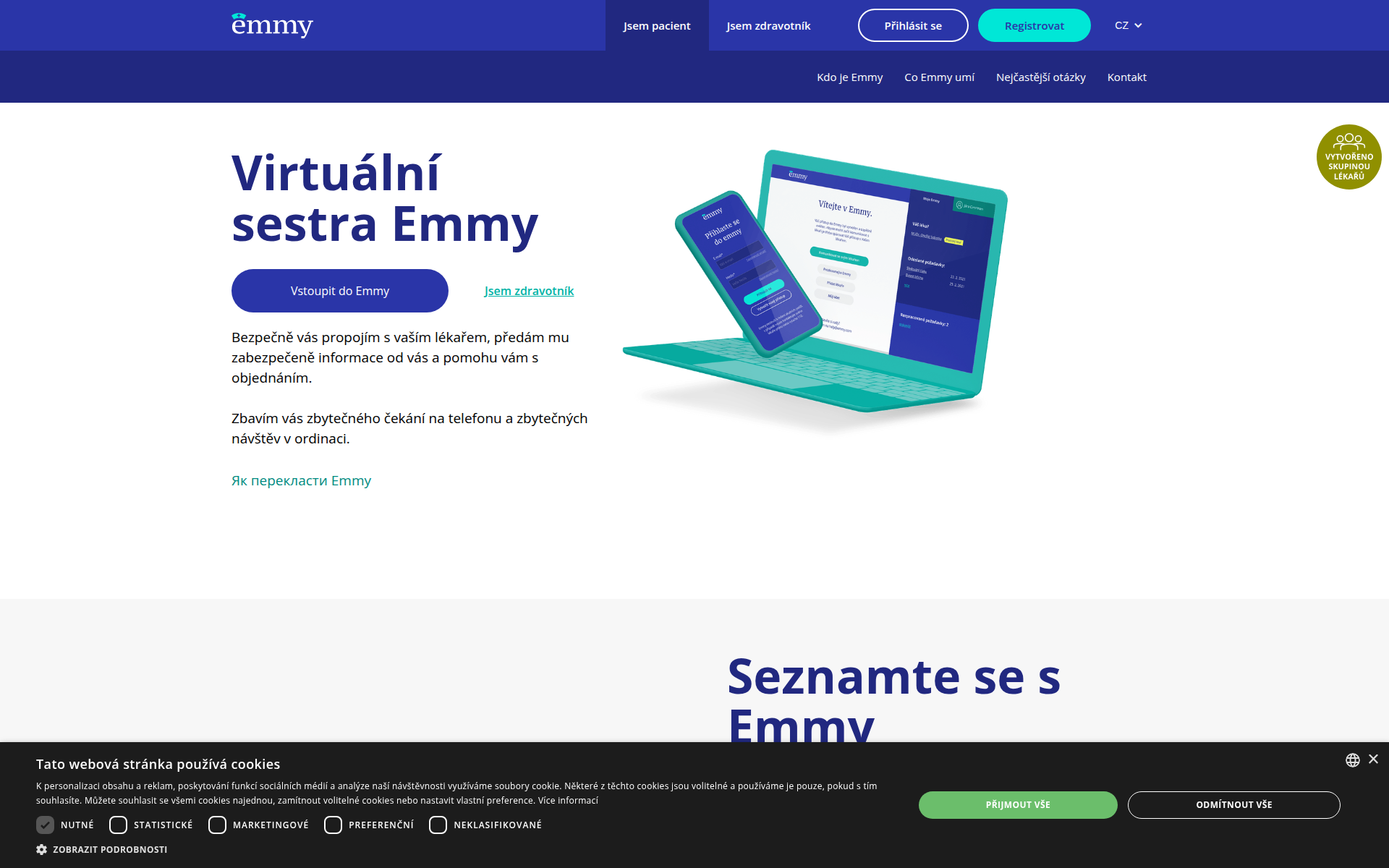 sestraemmy.cz 主页截图