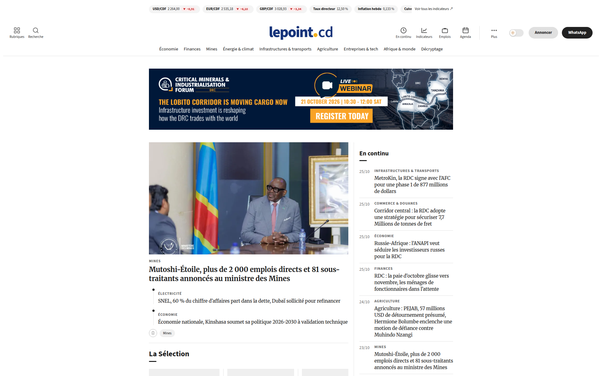lepoint.cd 主页截图
