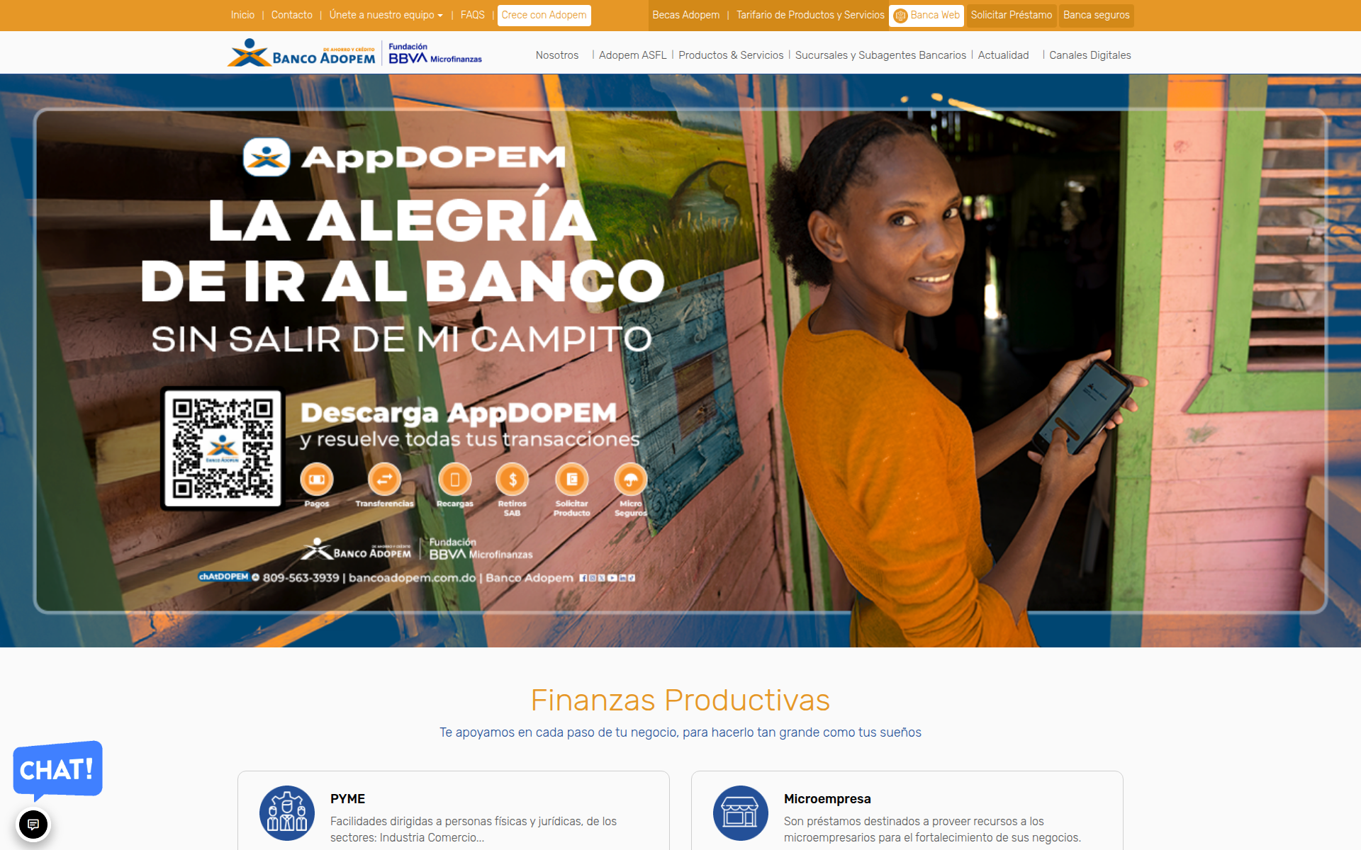 bancoadopem.com.do 主页截图