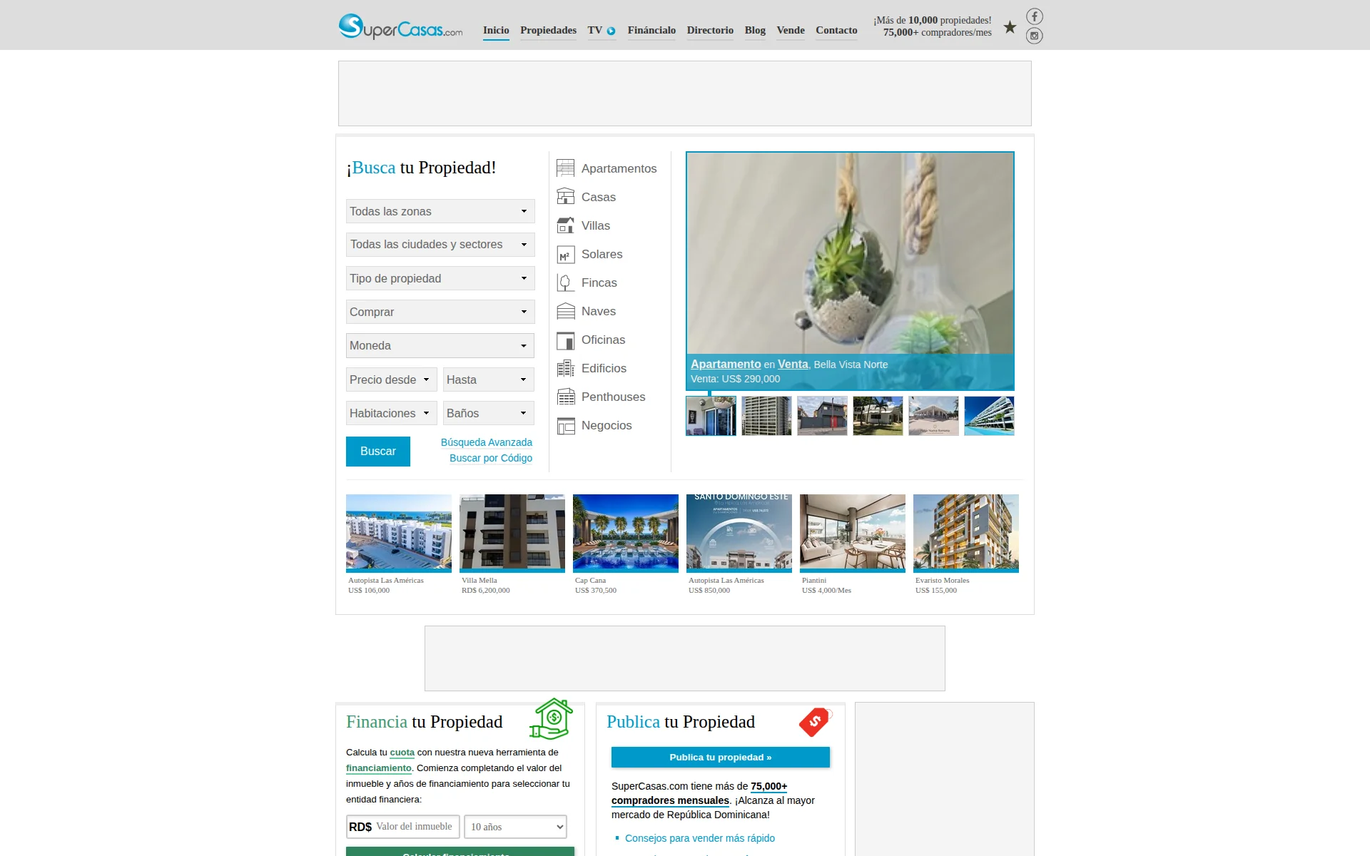 supercasas.com 主页截图