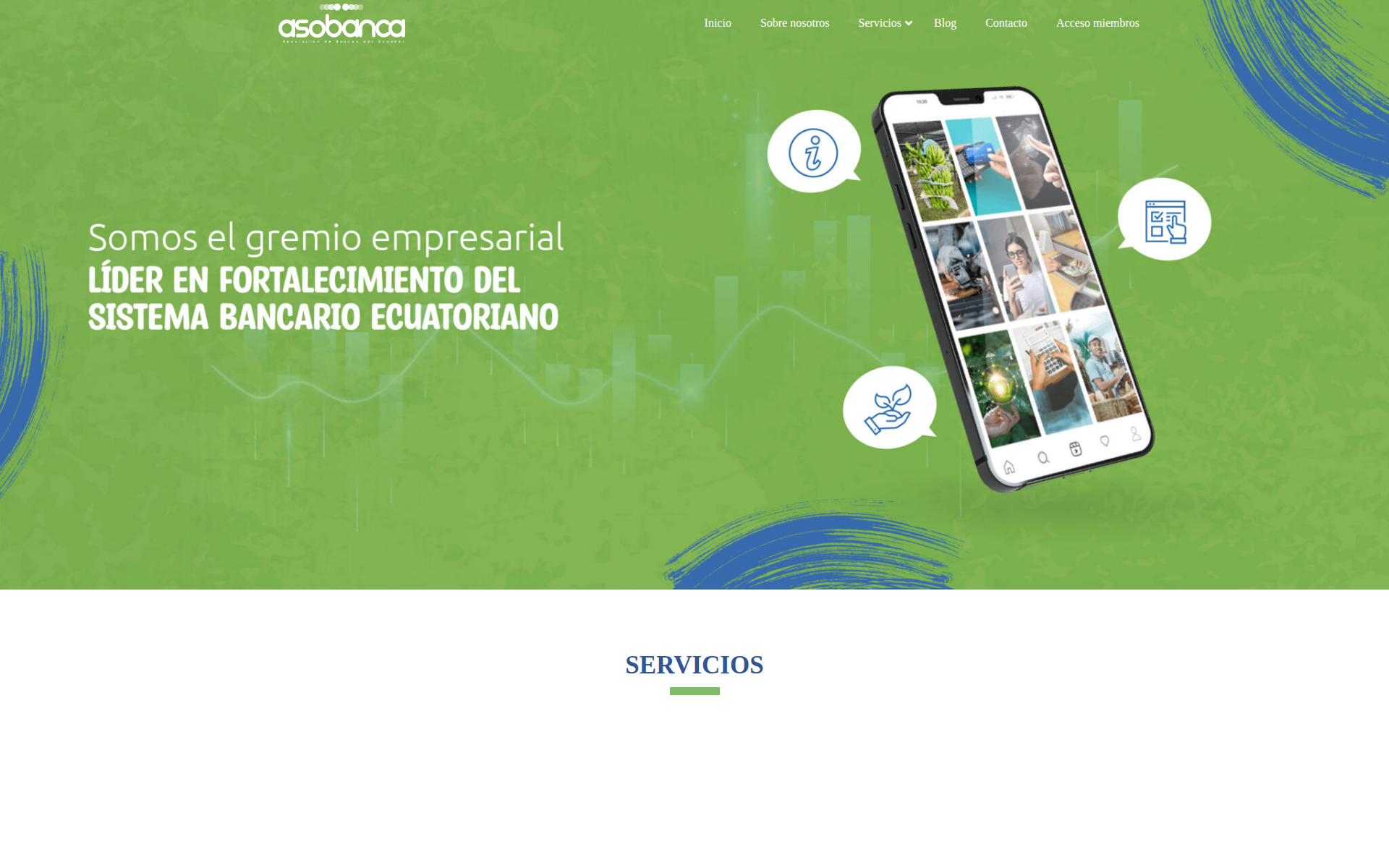 asobanca.org.ec 主页截图