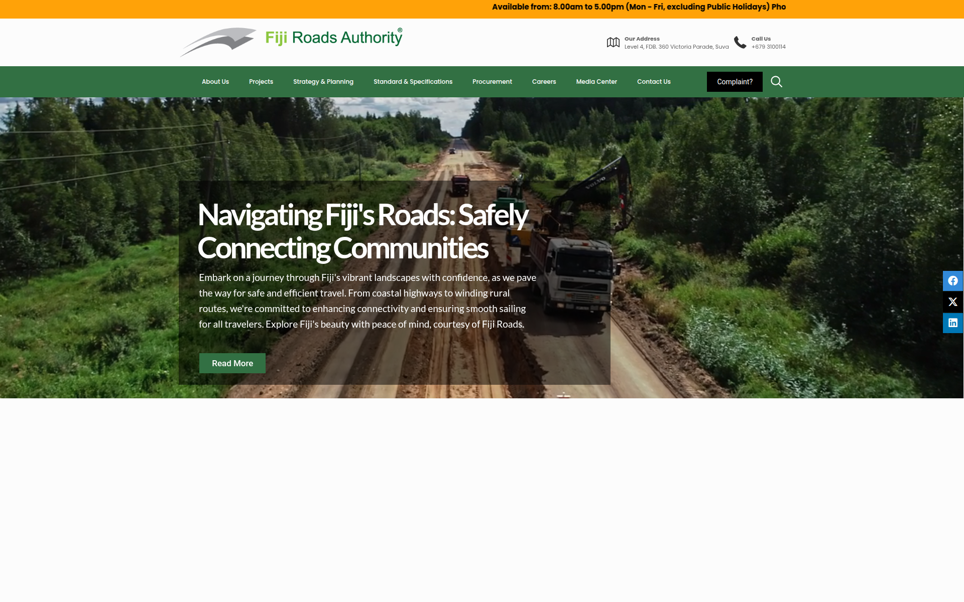 fijiroads.org 主页截图