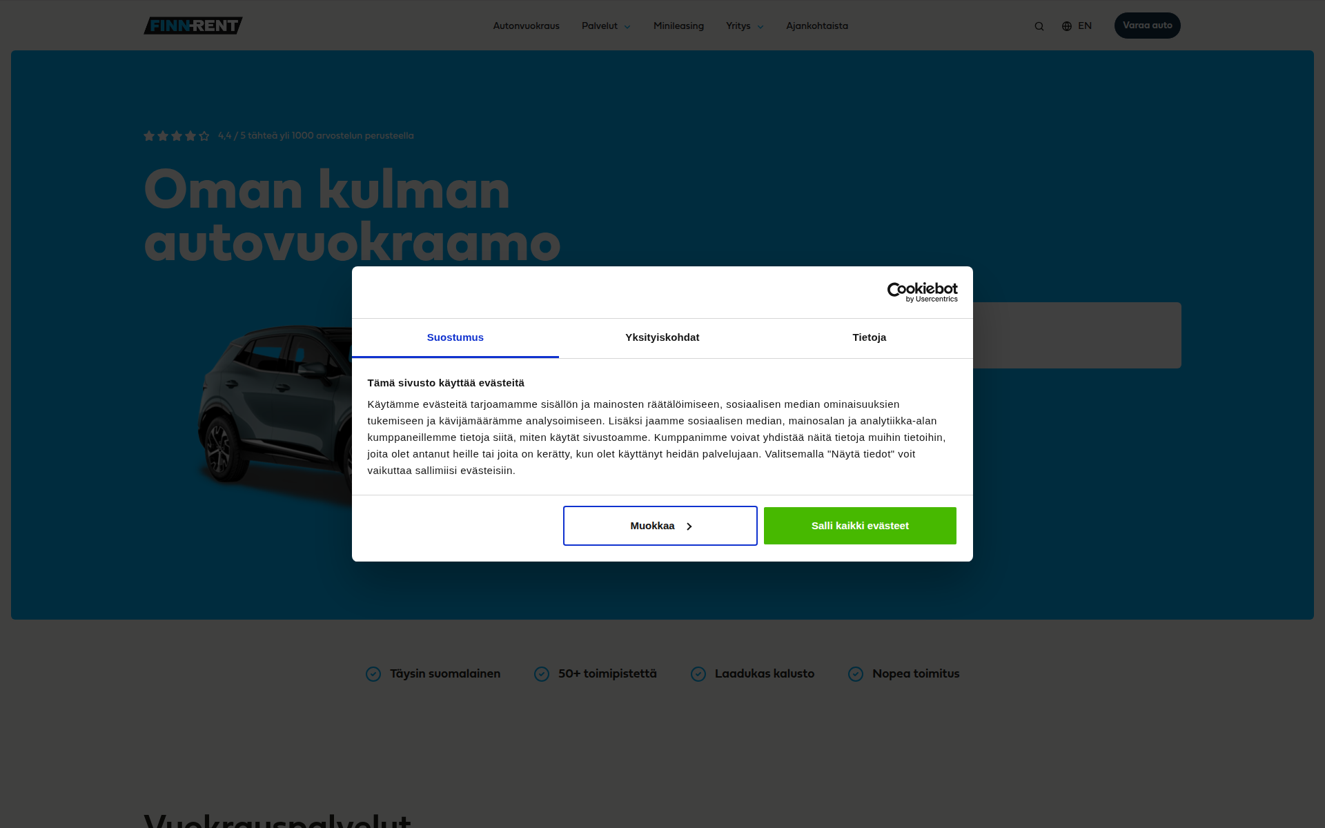 finnrent.fi 主页截图