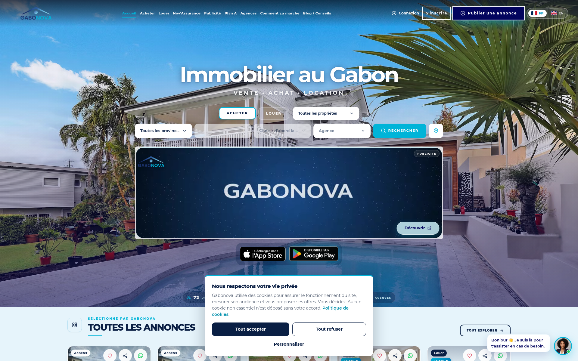 gabonova.com 主页截图