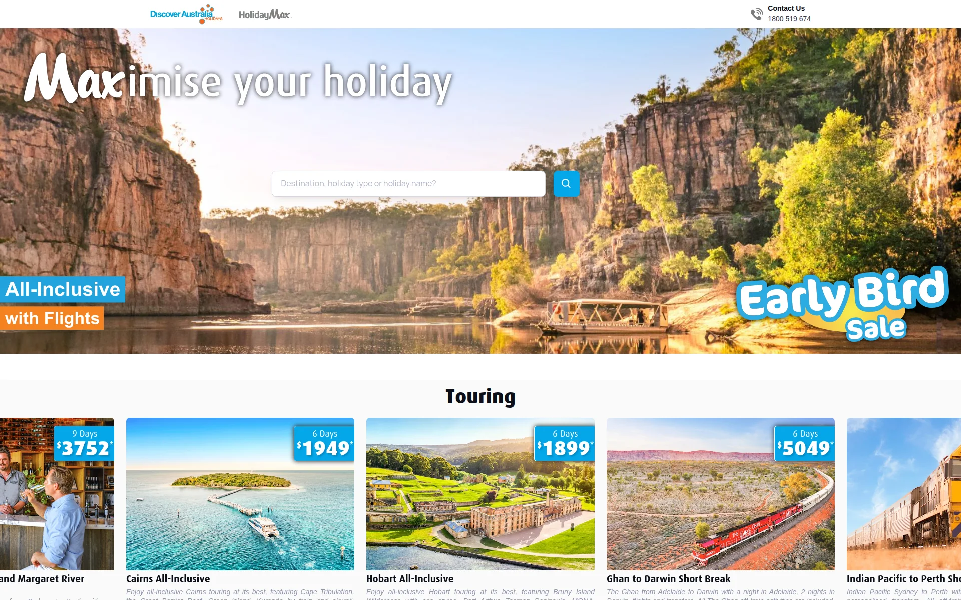 discoveraustralia.com.au 主页截图