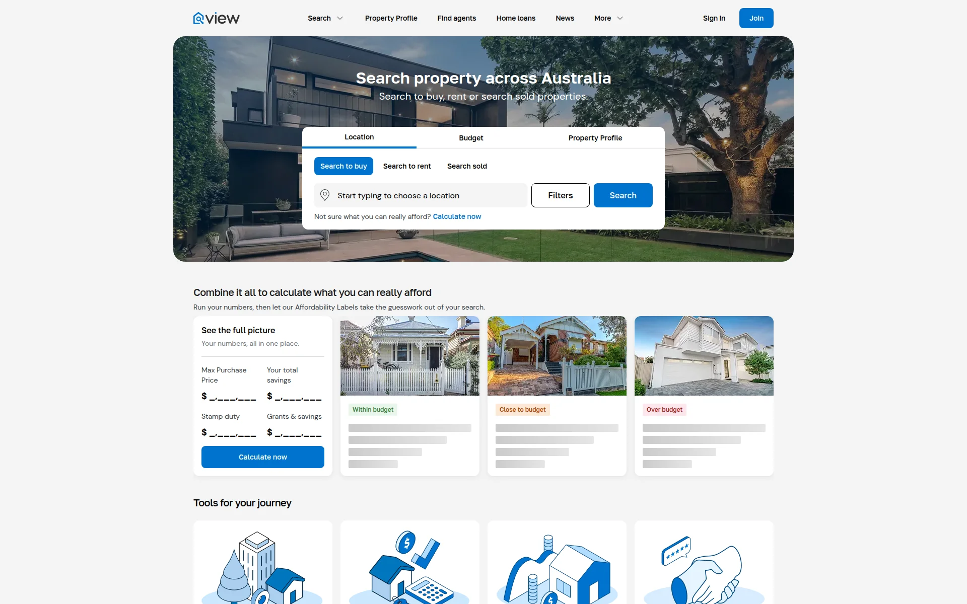view.com.au 主页截图