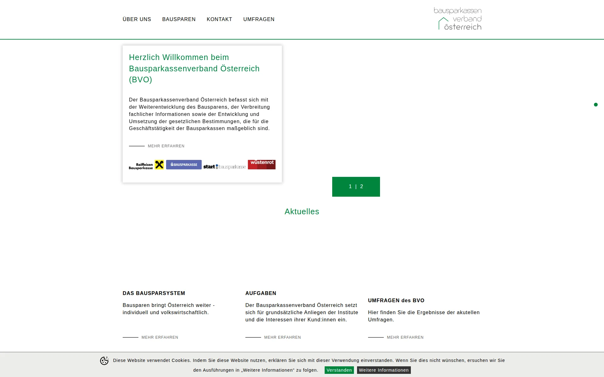 bausparkassenverband.at 主页截图