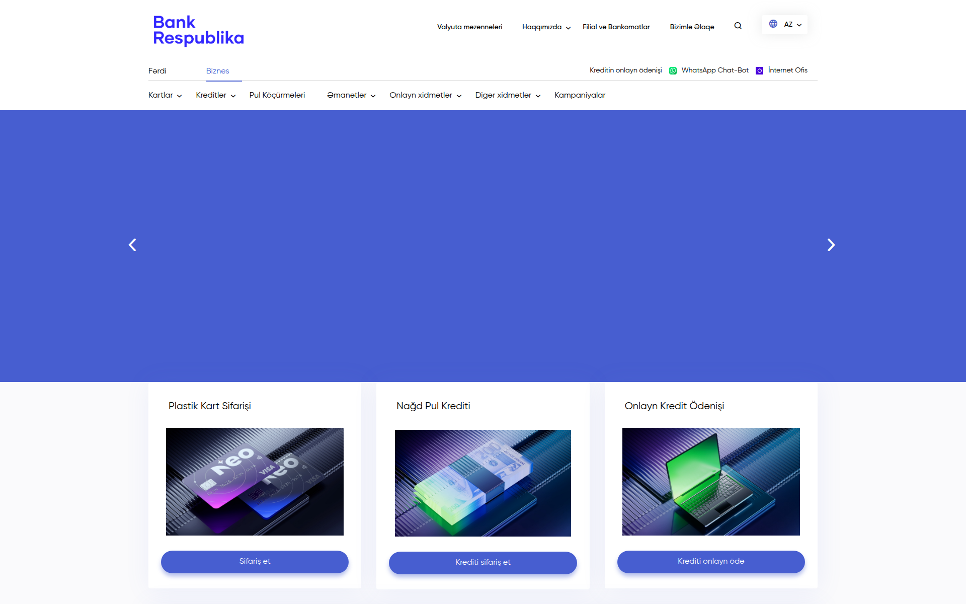 bankrespublika.az 主页截图