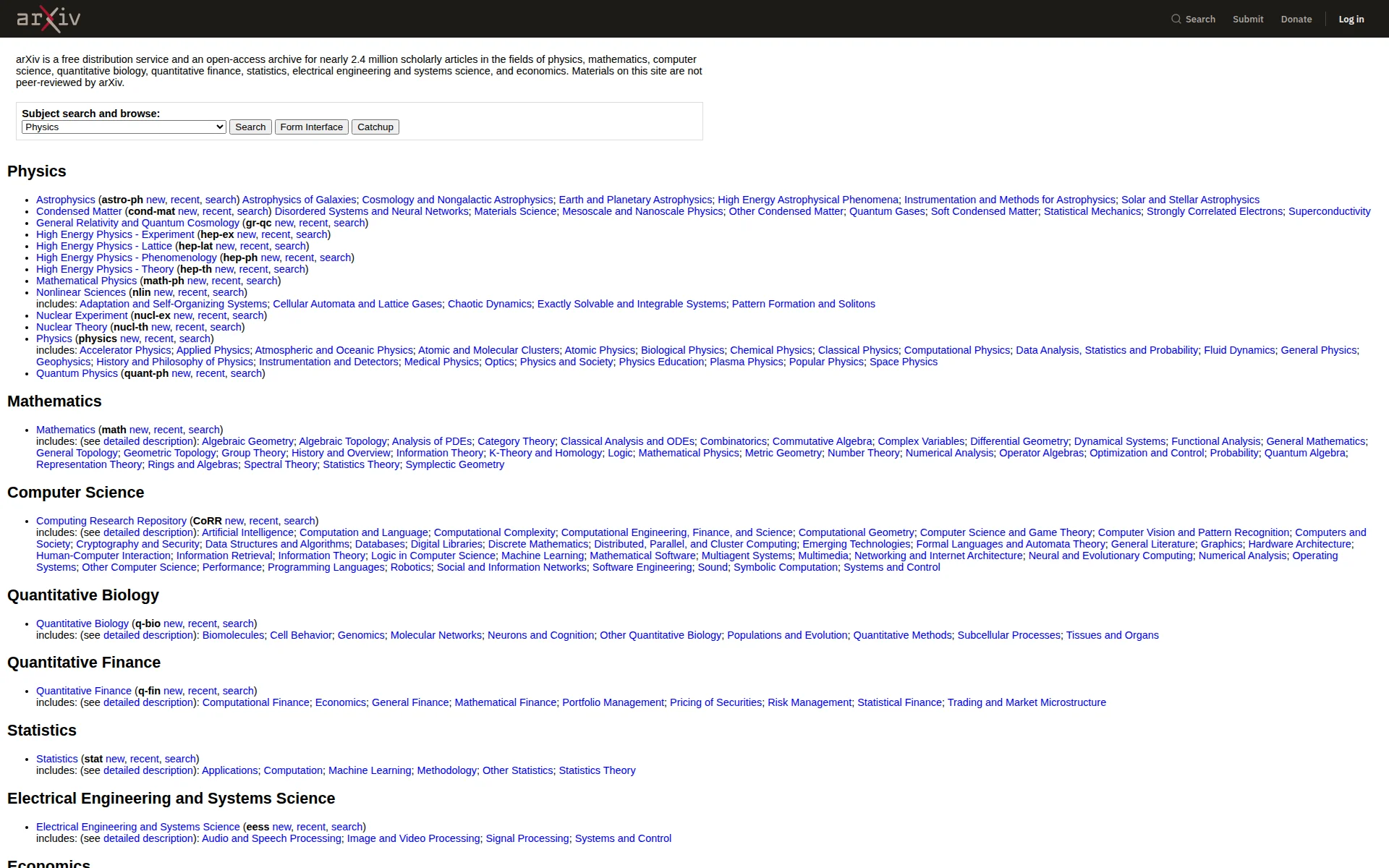arxiv.org 首页