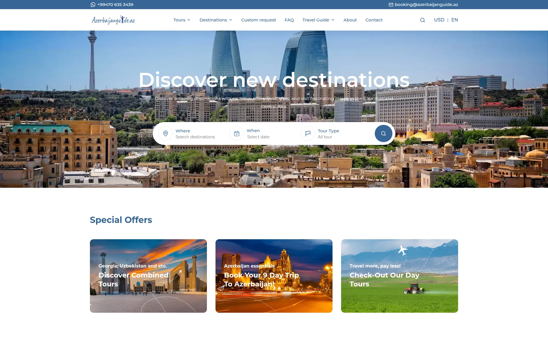 azerbaijanguide.az 主页截图
