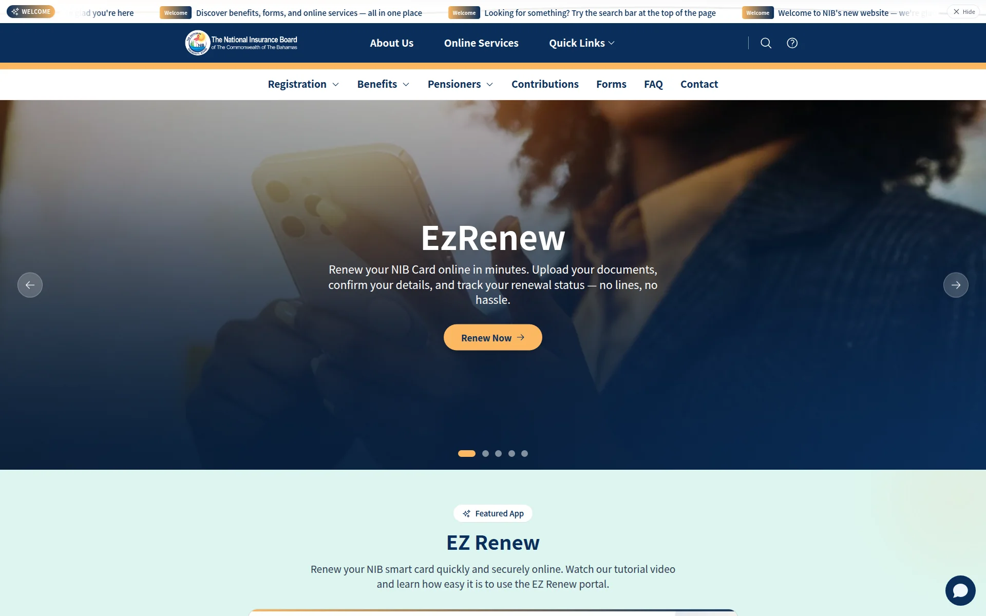 nib-bahamas.com 主页截图