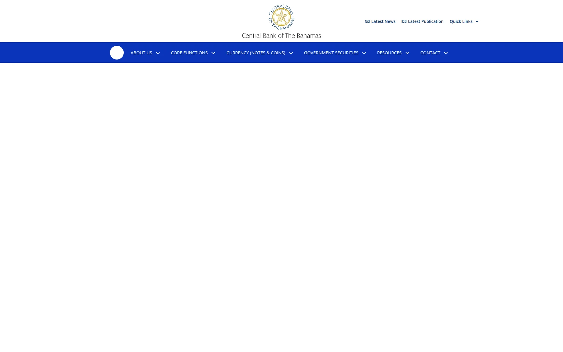 centralbankbahamas.com 主页截图