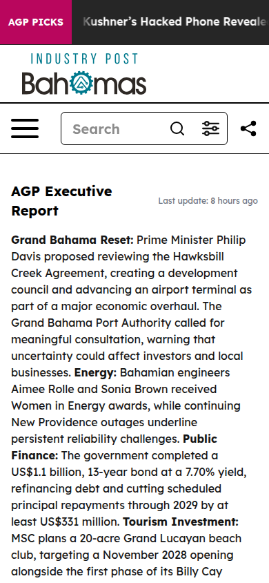 industrypostbahamas.com 主页截图