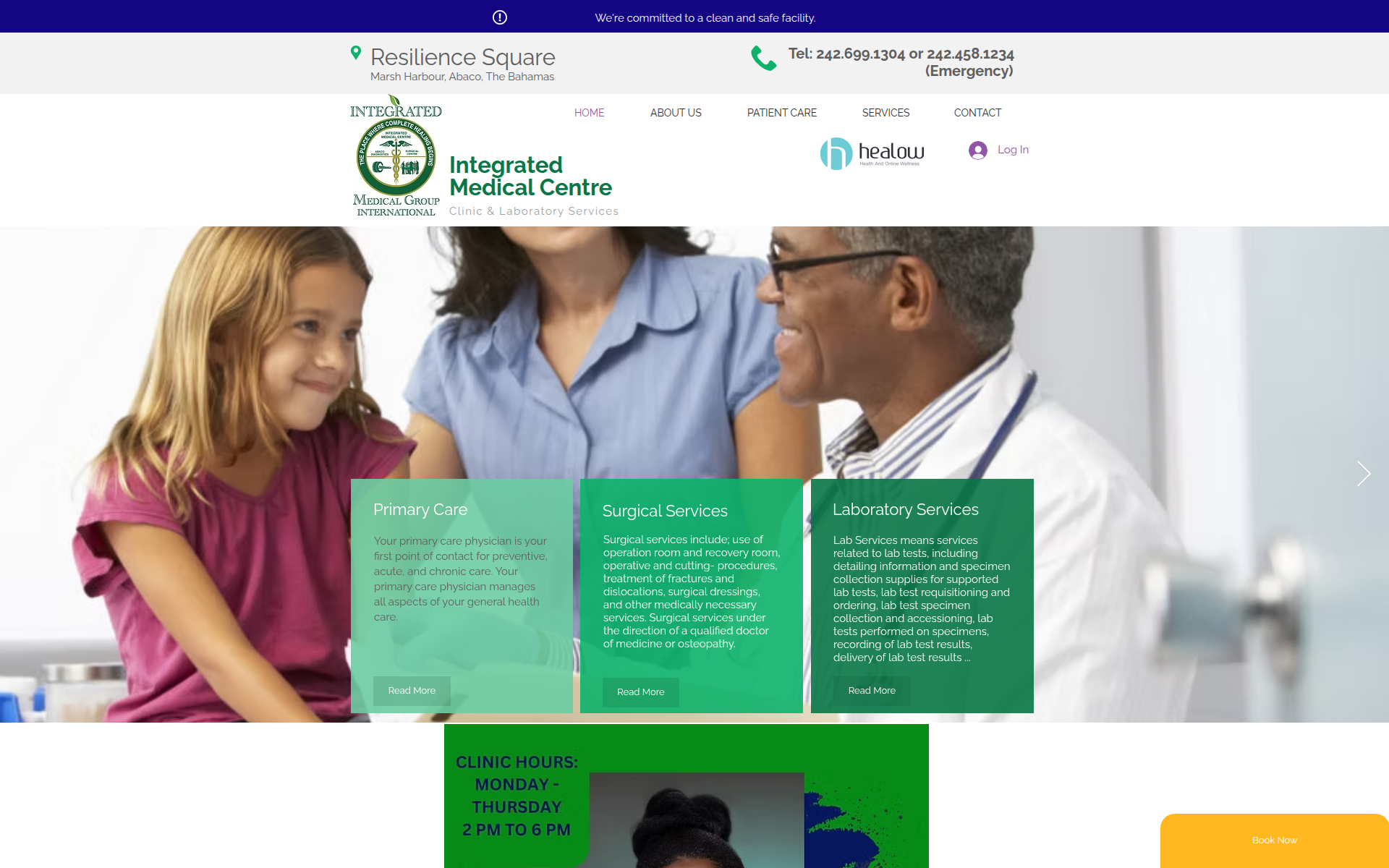 integratedmedicalcentre.com 主页截图