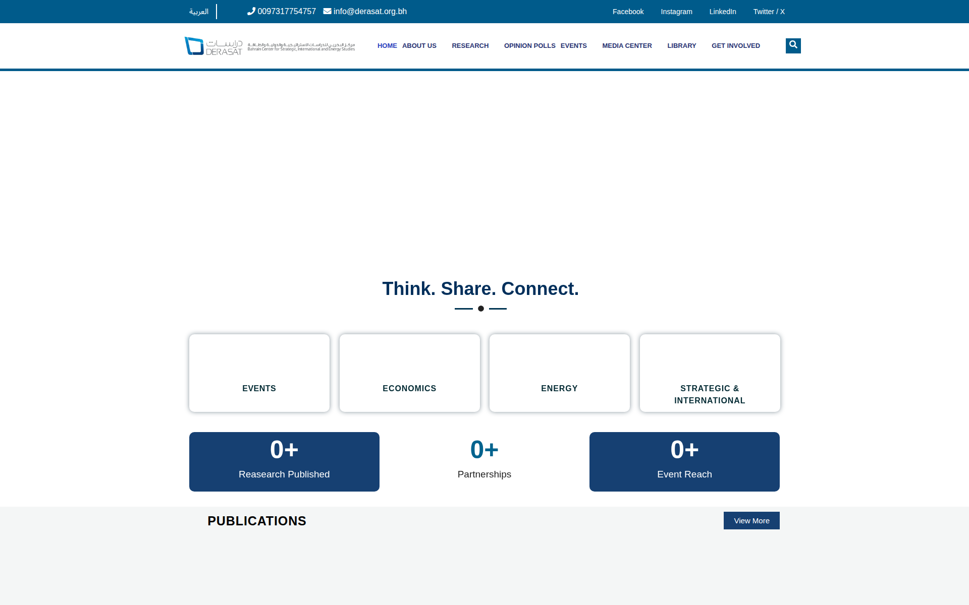 derasat.org.bh 主页截图