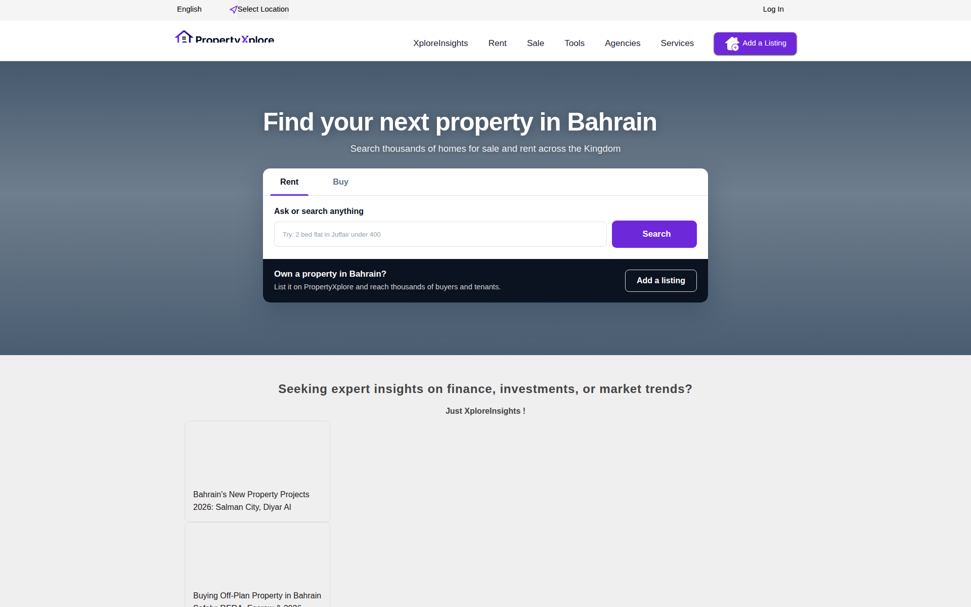 propertyxplore.com 主页截图