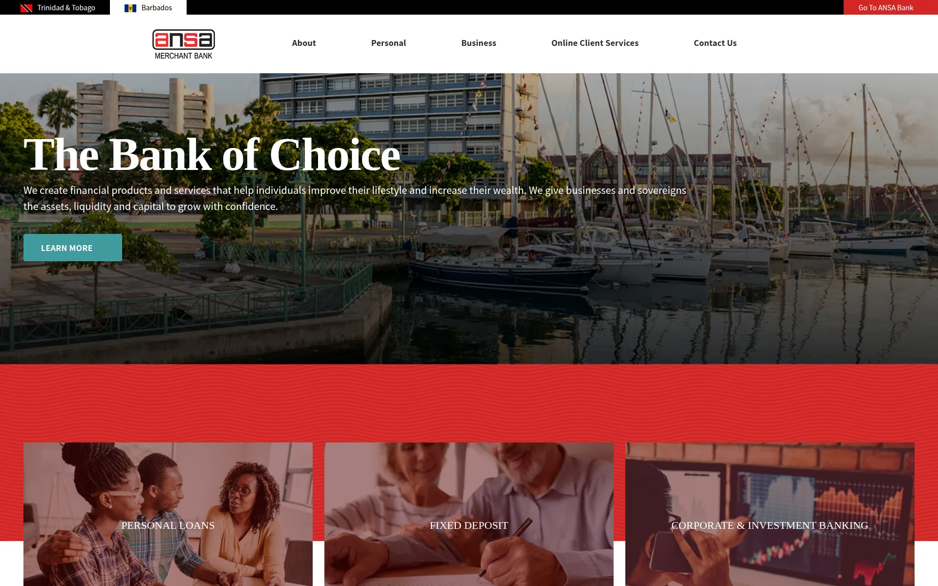 ansamerchantbank.com 主页截图