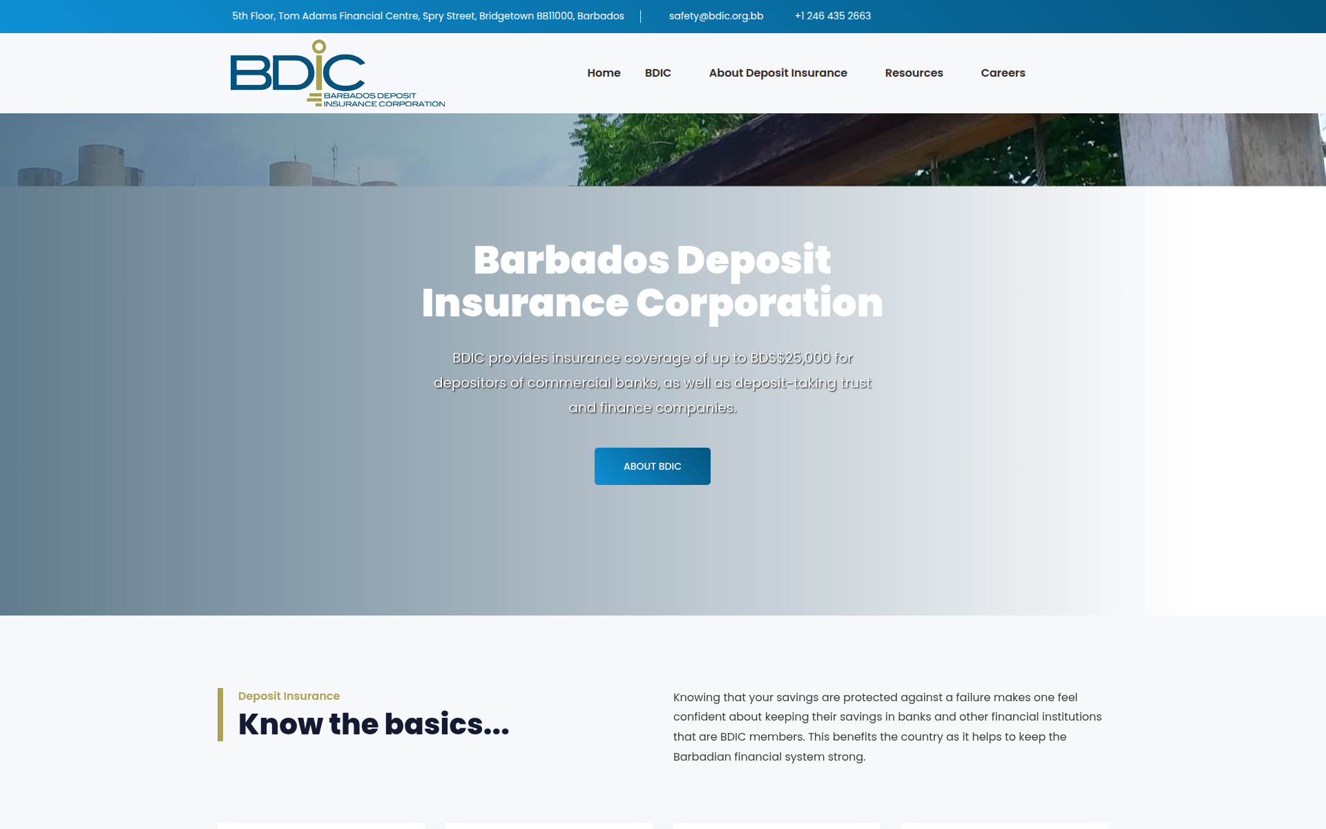 bdic.org.bb 主页截图