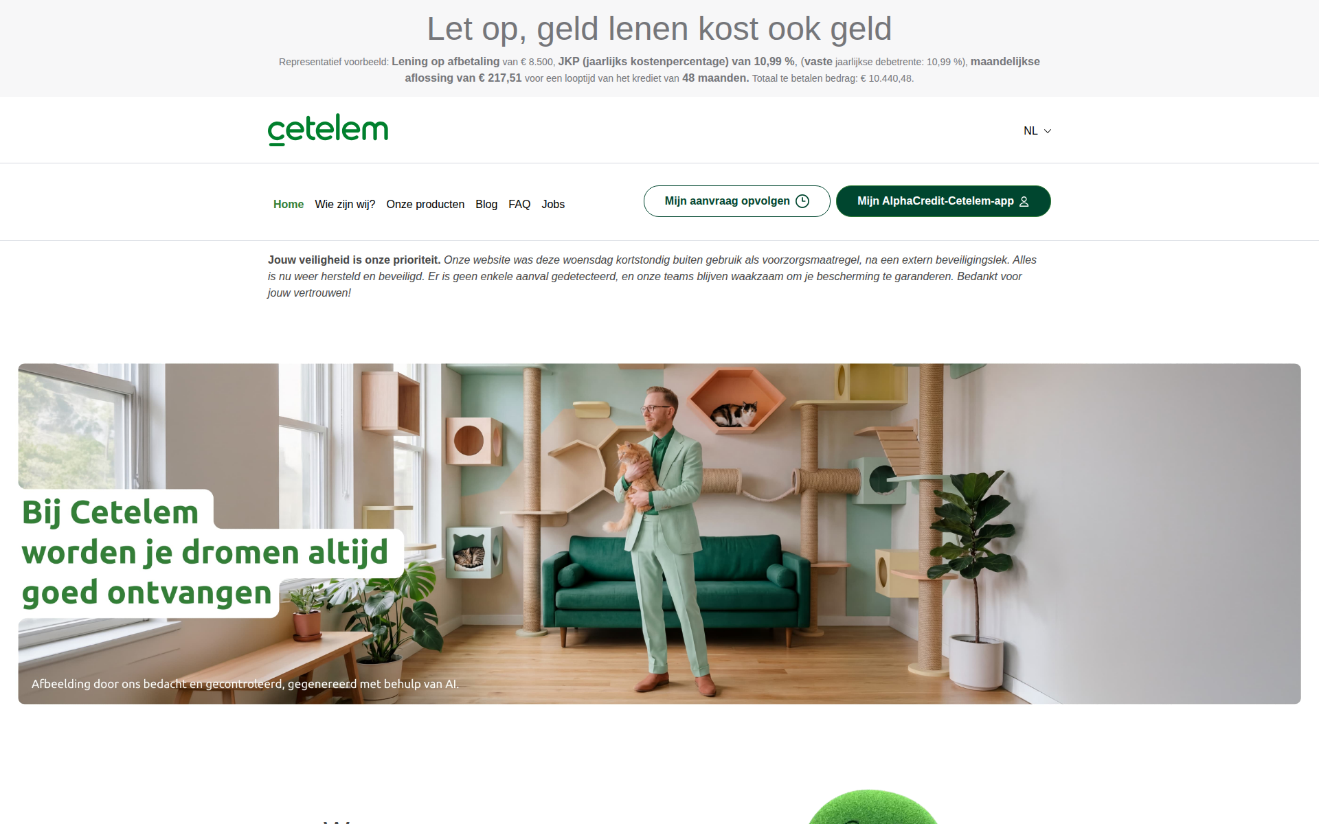 cetelem.be 主页截图