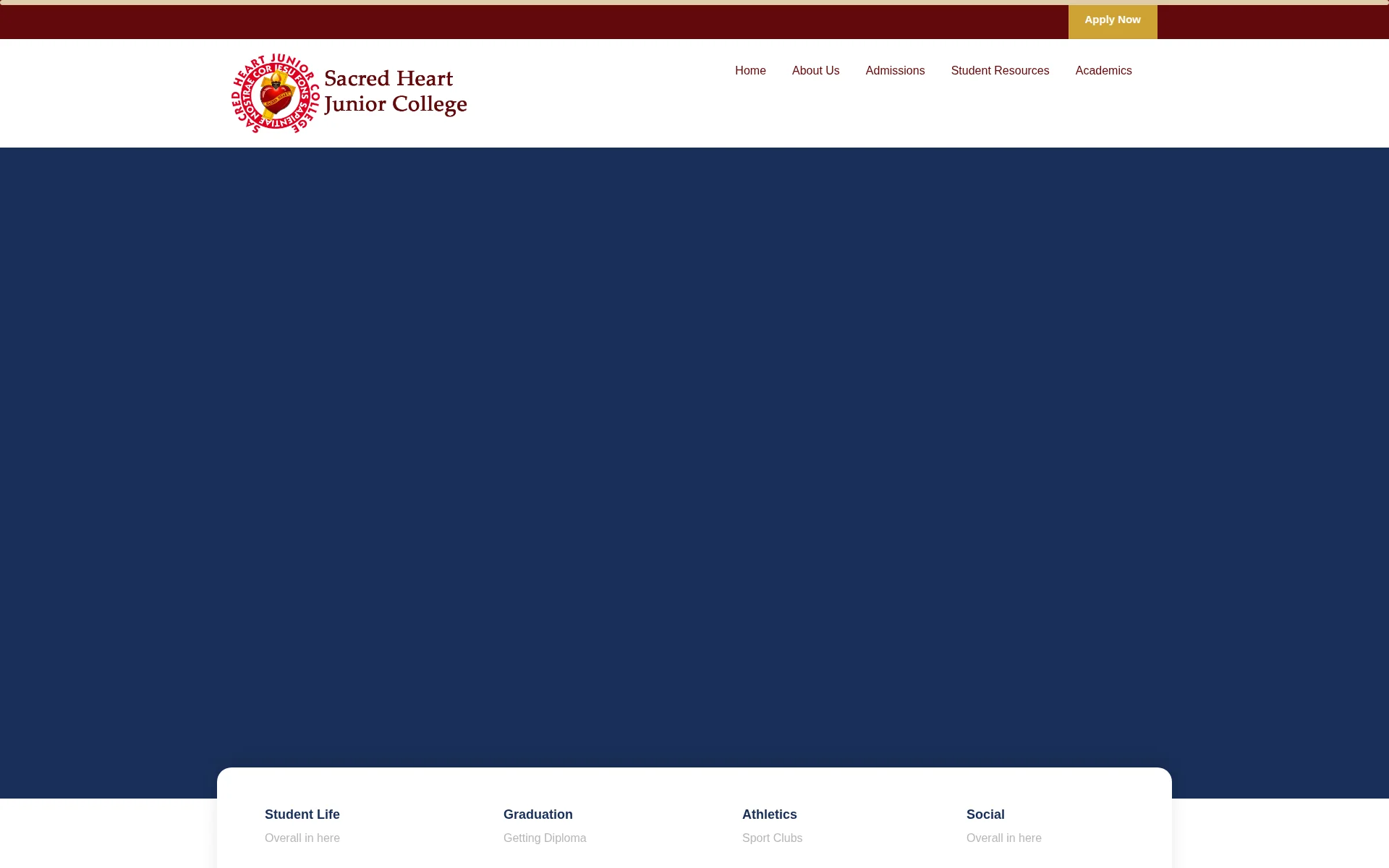 shjc.edu.bz 主页截图
