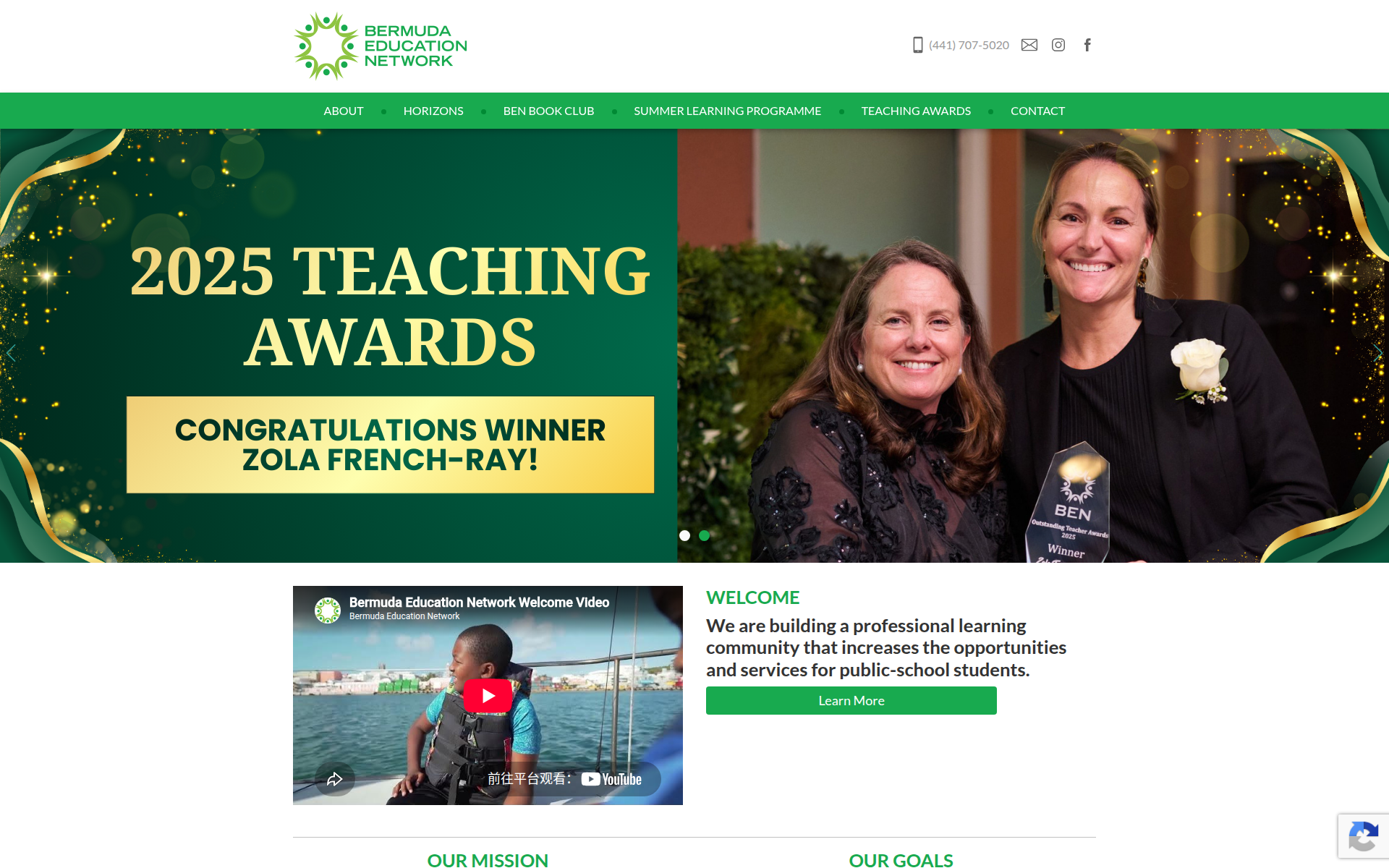 bermudaeducationnetwork.com 主页截图