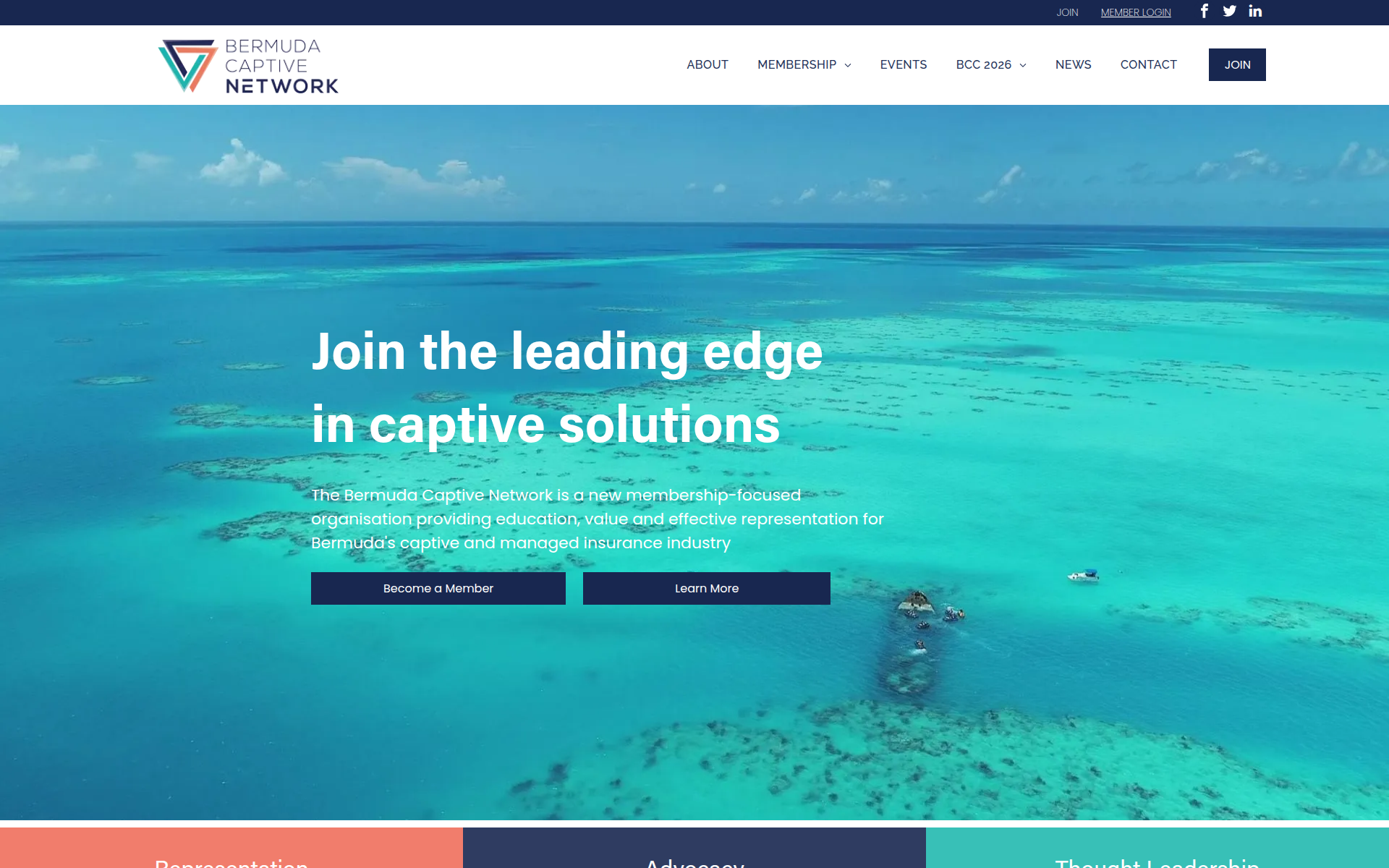 bermudacaptivenetwork.com 主页截图