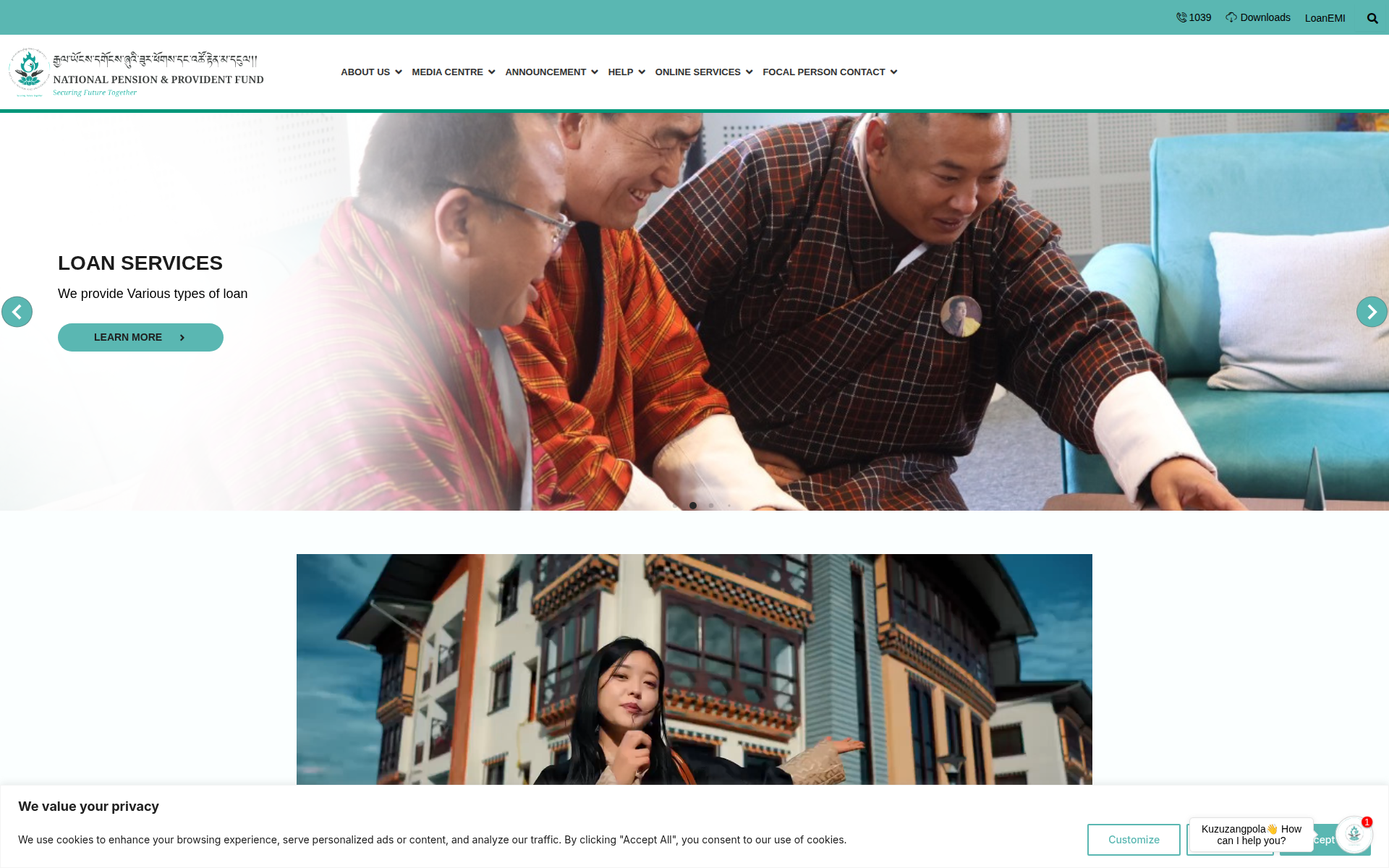 nppf.org.bt 主页截图