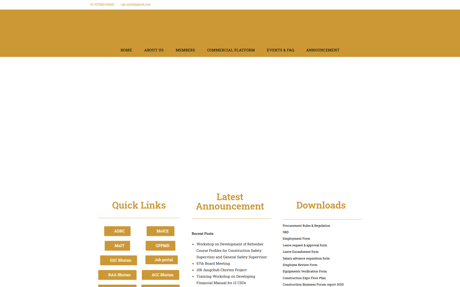 cab.org.bt 主页截图