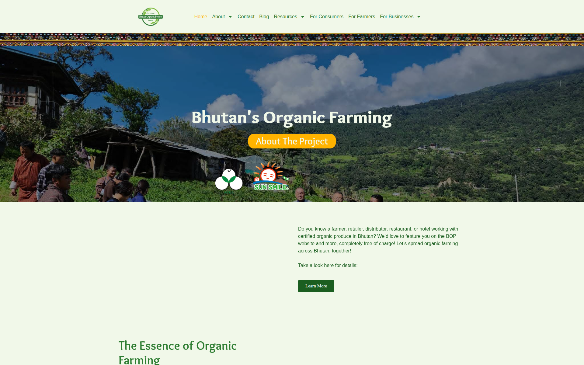 borganicproject.bt 主页截图